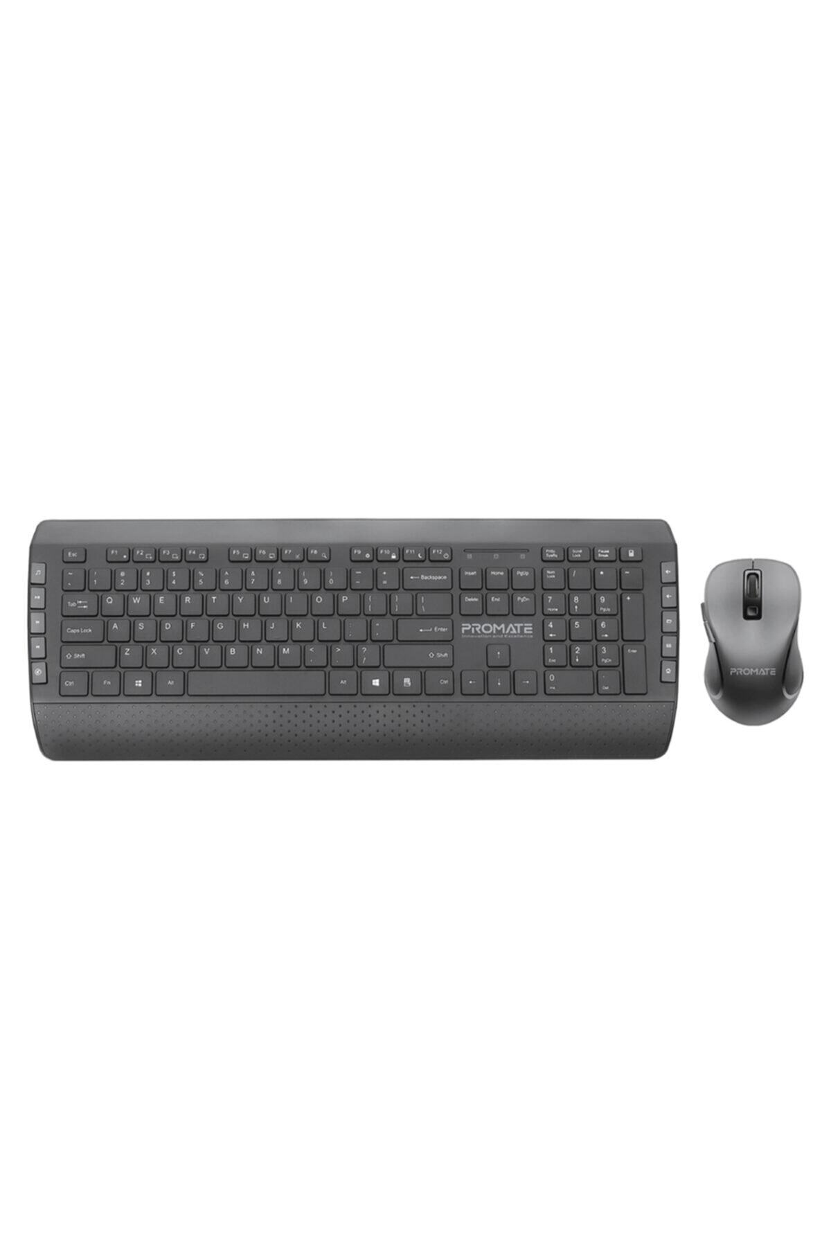 Promate Kablosuz Multimedya Klavye  5 Düğmeli Mouse Set