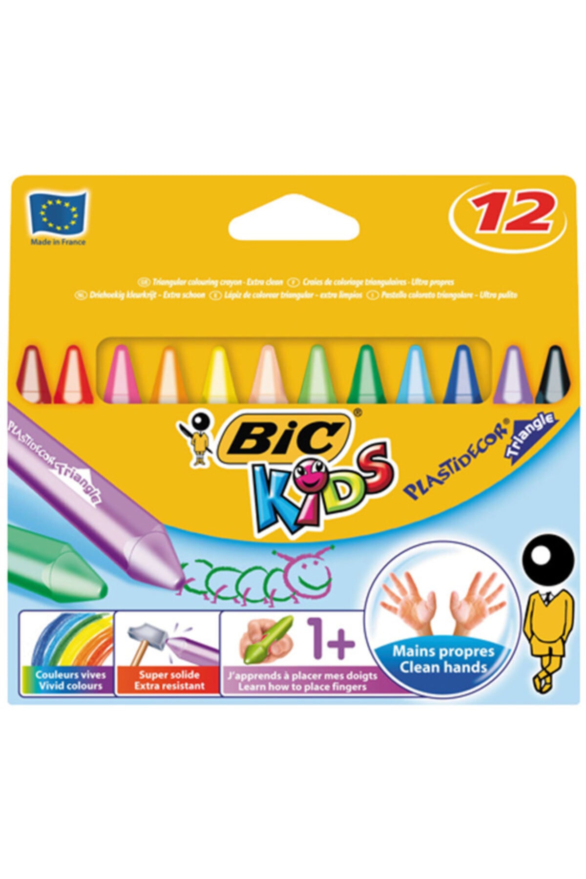 Bic Pastel Boya Plastidecor Karton Kutu Üçgen 12 Li 829773