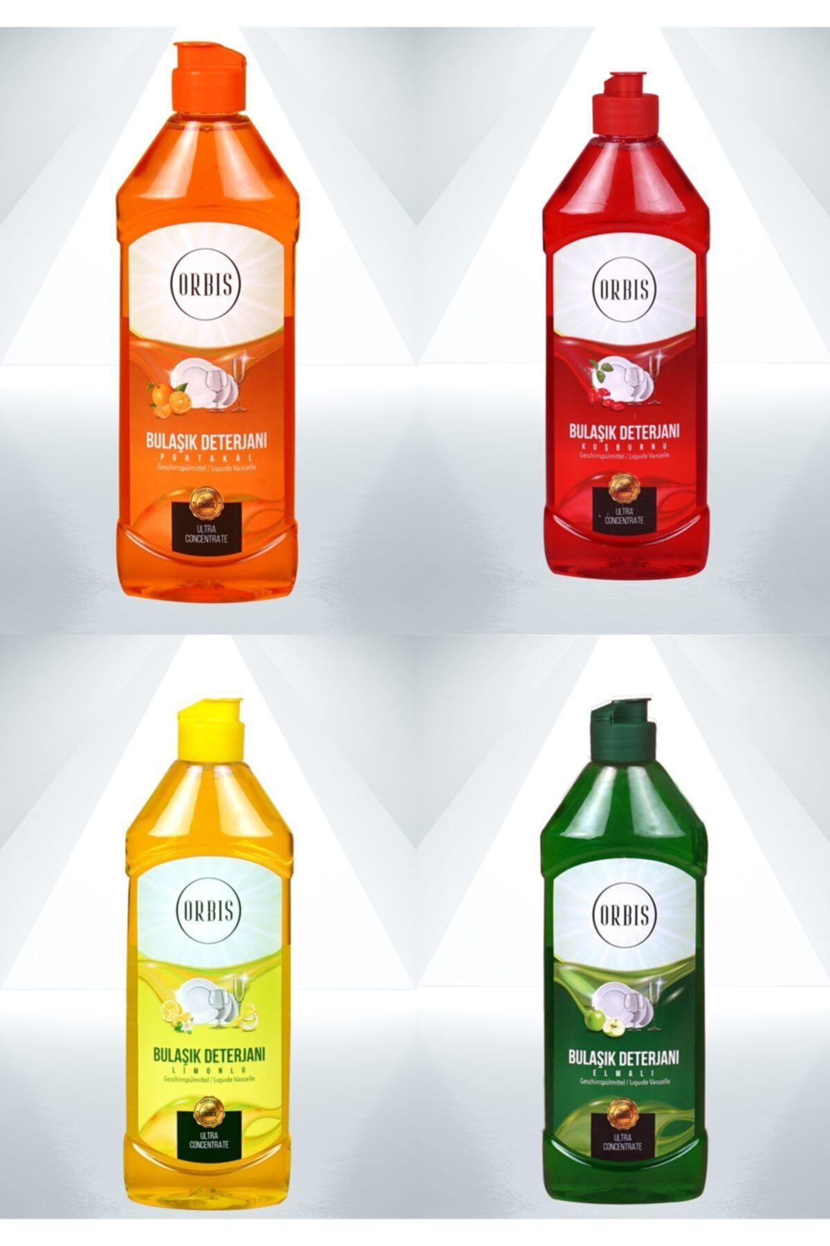 ORBİS CLEAN Orbıs Bulaşık Deterjanı 500 Ml Kokulu Bulaşık Deterjanı 500 Ml X 4 Adet