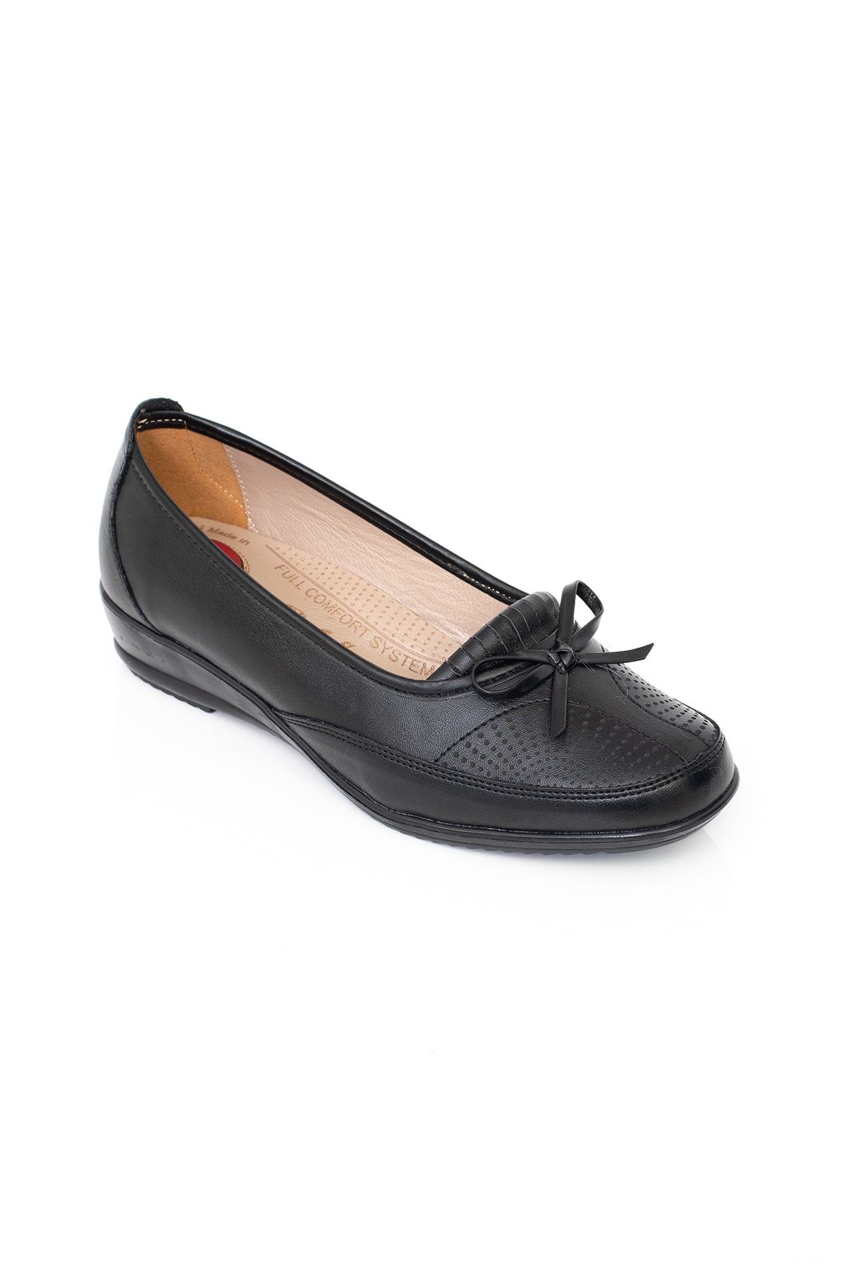 Frida Shoes Kadın Siyah Tam Ortopedi Hakiki Deri Taban Günlük Anne Ayakkabısı