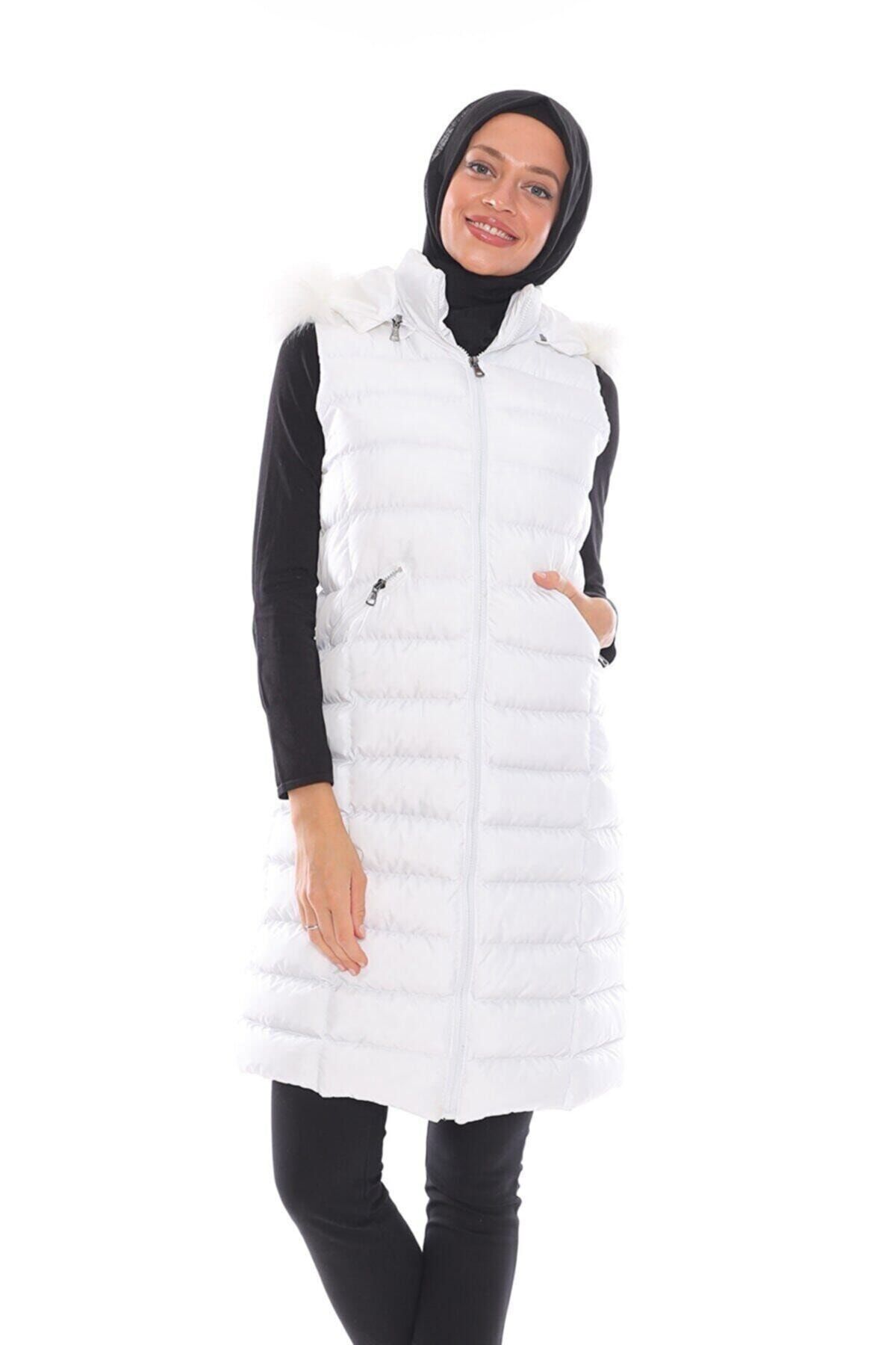 Altay Kadın 95cm Beyaz Şişme Yelek