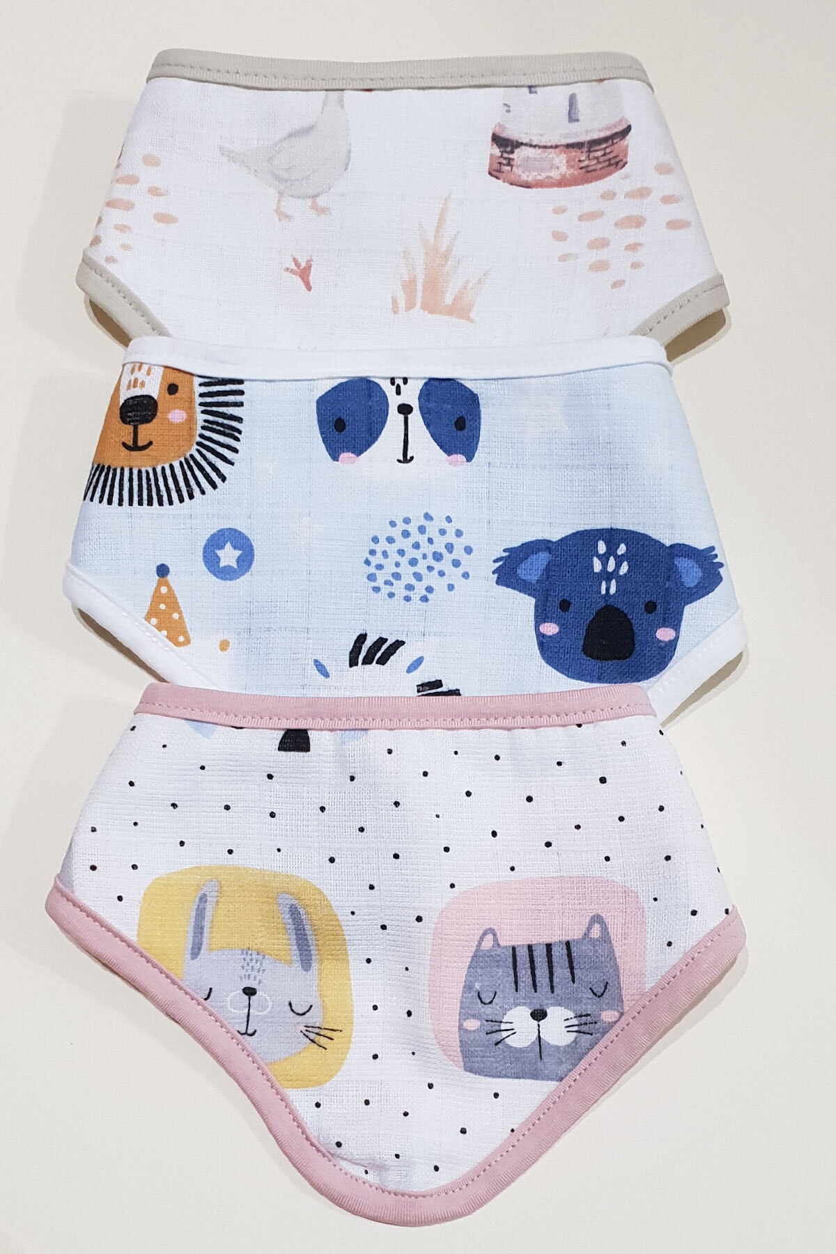 Elfida Home&Kids Organik %100 Pamuk Müslin Yakalık 3 Adet