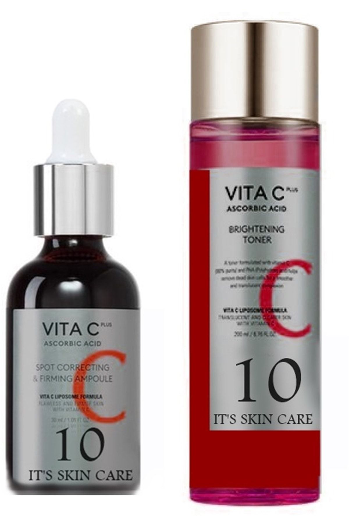 İt's Skin Care Vita C Plus Ampül + Toner Aydınlatıcı & Leke Giderici & Esnek Ve Elastik Pırıl Pırıl Bir Cilt