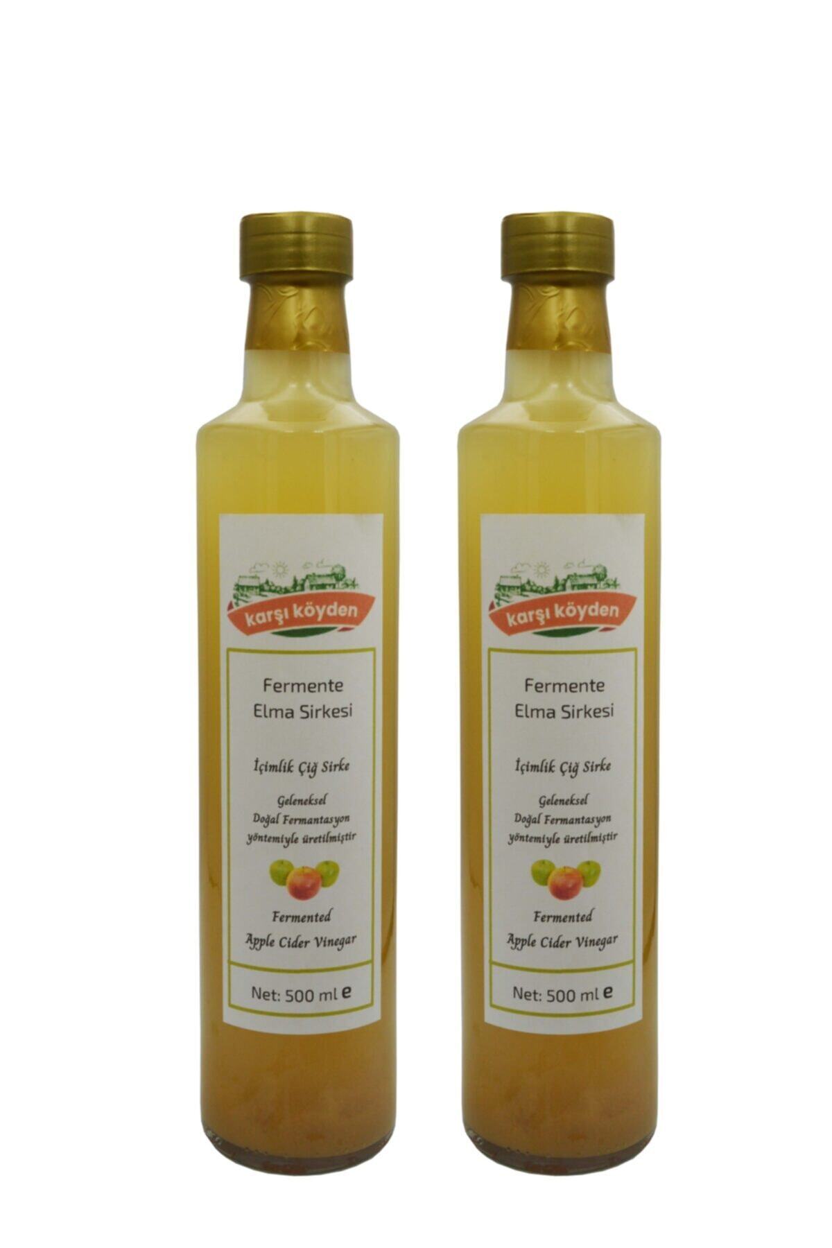 Karşı Köyden Elma Sirkesi (500ml - Cam Şişe) - 2'li Avantajlı Paket