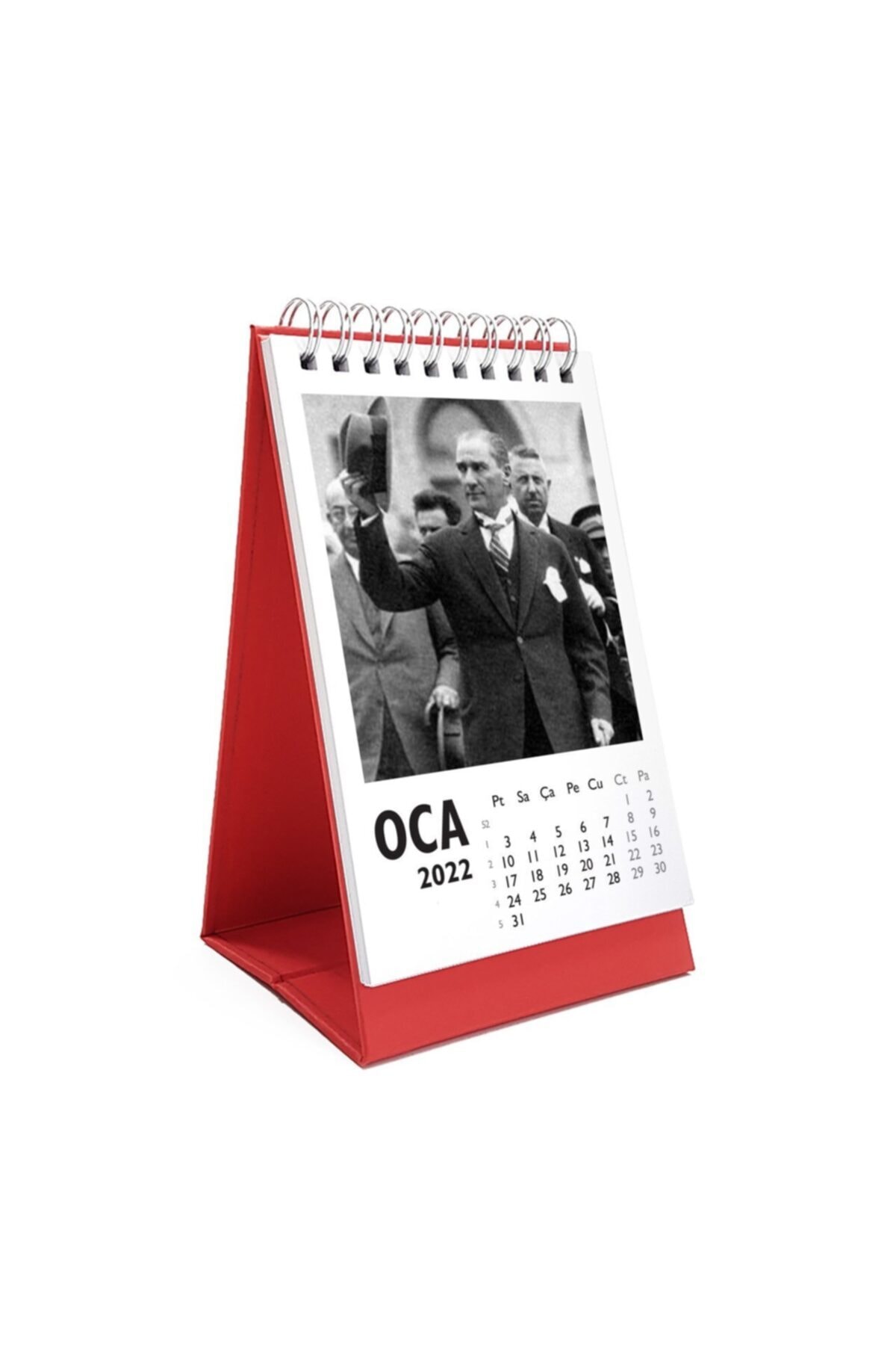 bi'aldım Atatu rk Fotoğraflı 2022 Takvim Kırmızı Dikey Form