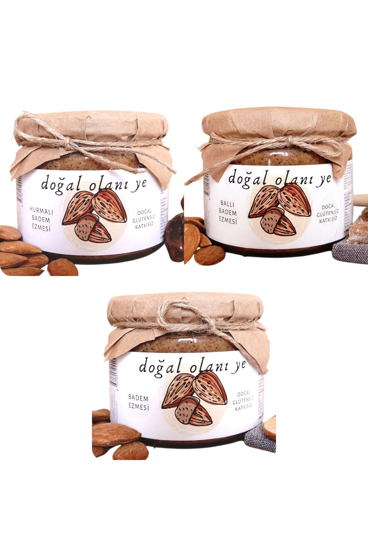 Doğal Olanı Ye 3'lü Badem Ezmesi Paketi 300gr