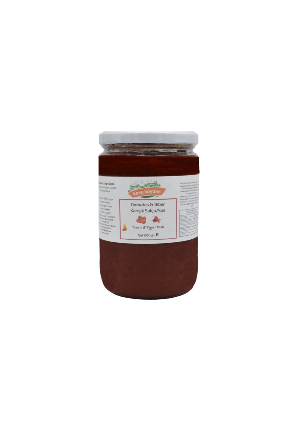 Karşı Köyden Domates & Biberli Karışık Salça/sos - Odun Ateşinde Kaynatma - 600gr