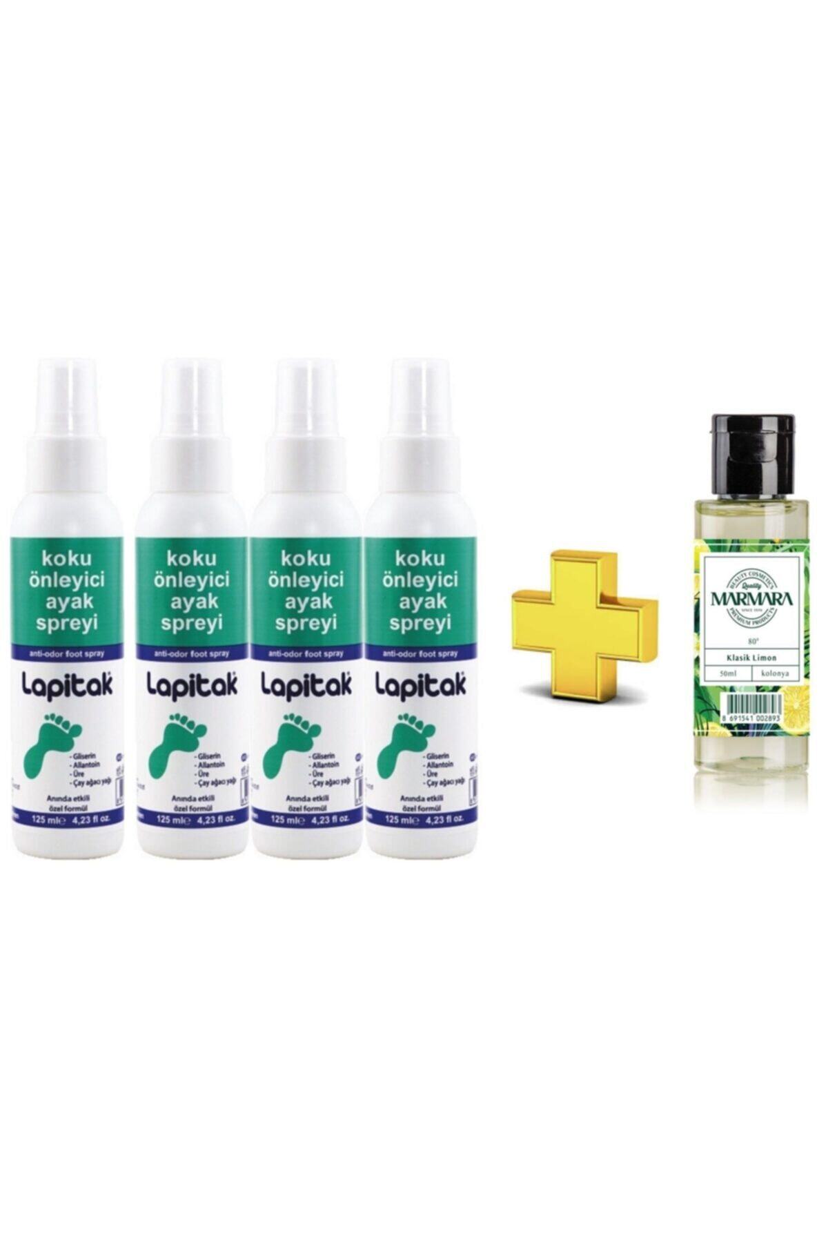 Lapitak Koku Önleyici Ayak Spreyi 125 Ml (4 Kutu) + 50 Ml Marmara Limon Kolonyası