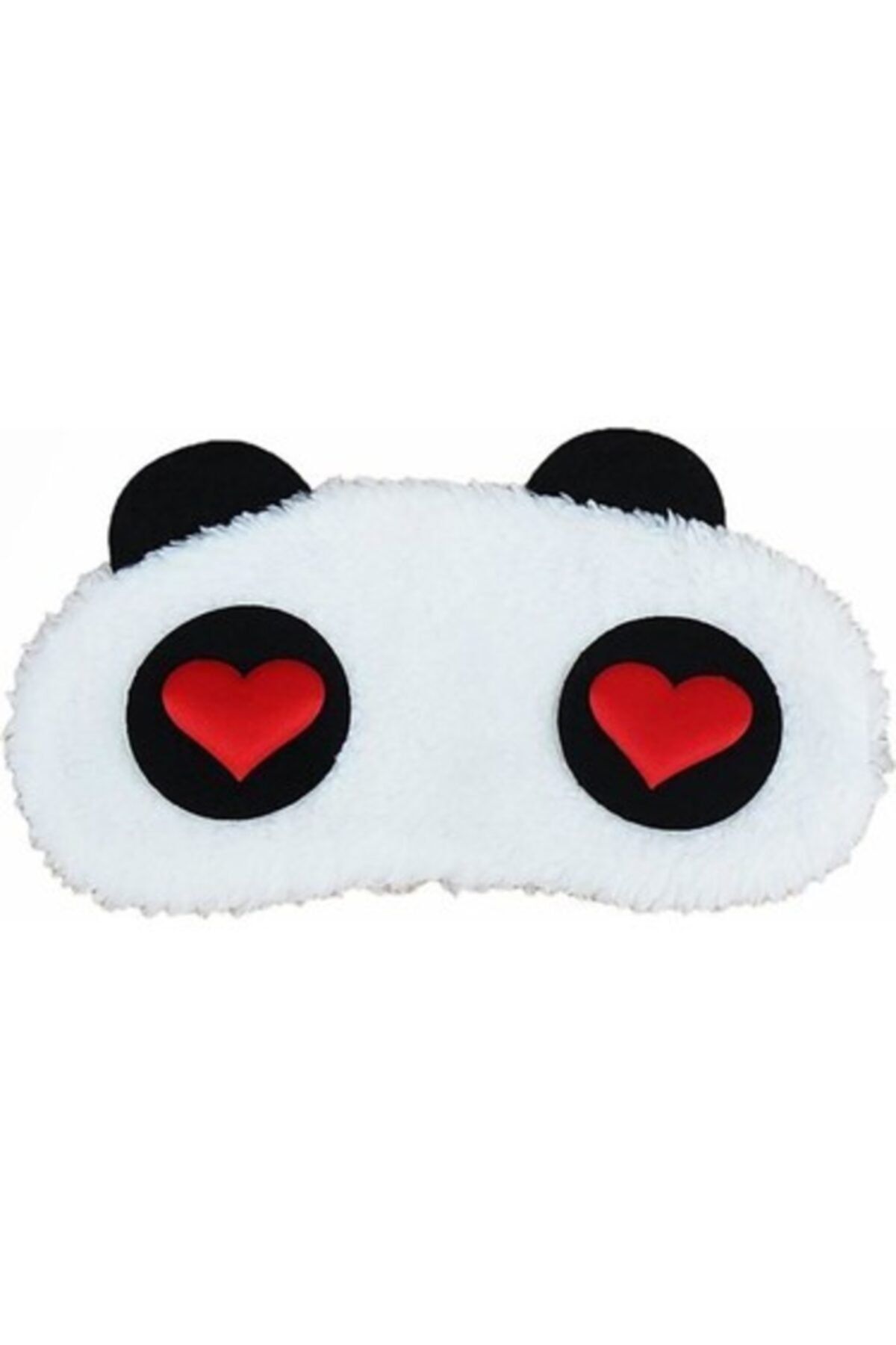BUĞLEM Peluş Panda Kalpli Uyku Bandı - Göz Bandı - Hediyelik