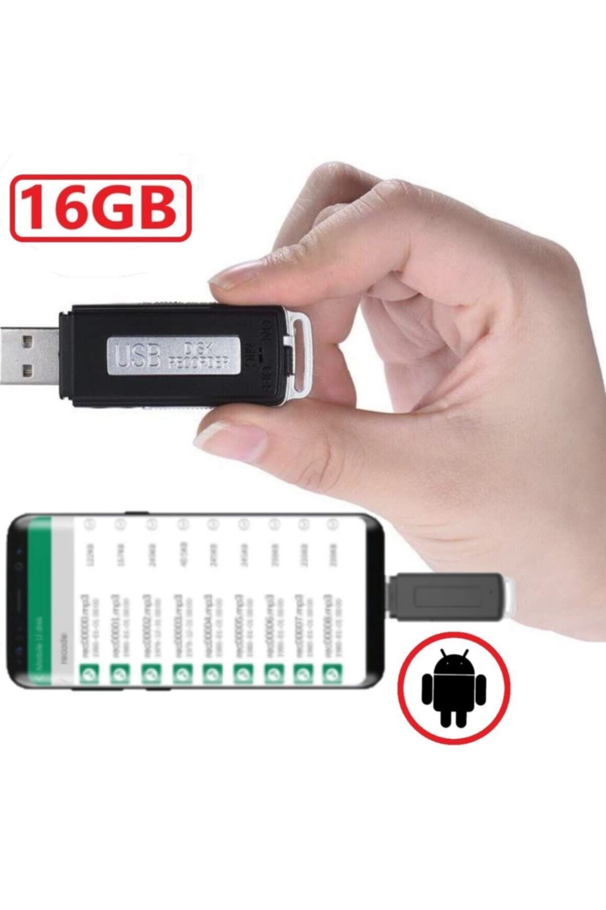 Cooltech Mini Dijital Ses Kayıt Cihazı Android Telefon Uyumlu 16gb Kesintisiz 180 Saat Kayıt