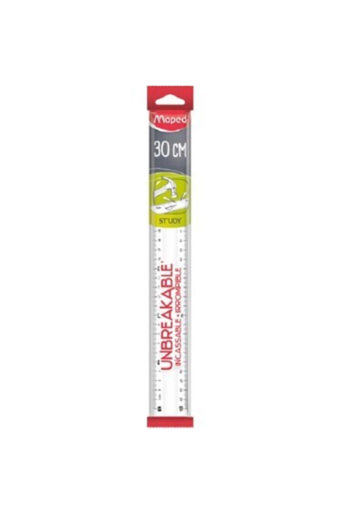 Maped Cetvel Study Kırılmaz Şeffaf 30 Cm (25 Adet) 245620