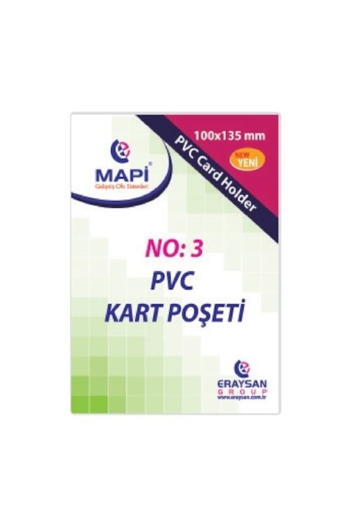 Mapi Kart Poşeti Dikey Pvc No:3 100x135 Şeffaf (100 Adet) 910 10 37