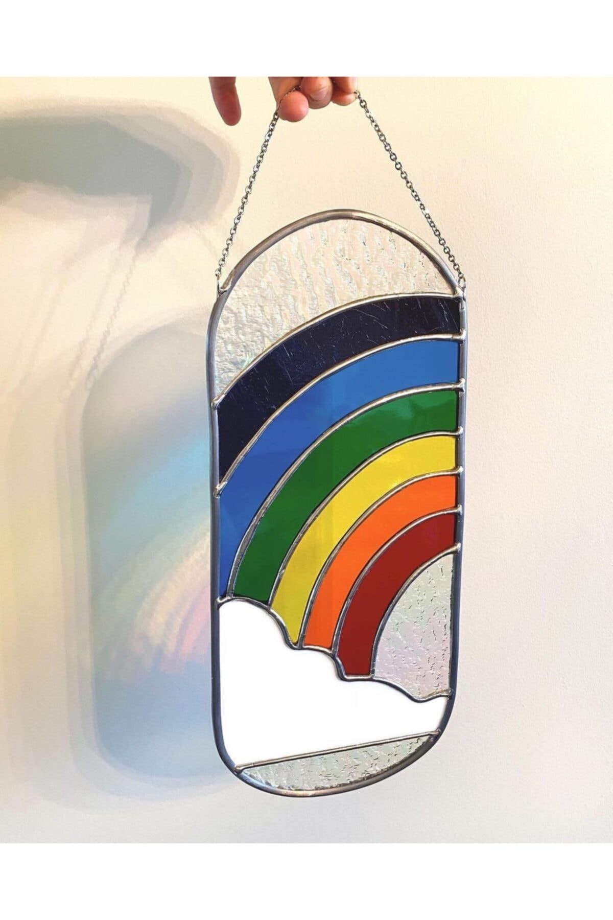 FORMART VİTRAY 2 Li Set Gökkuşağı Desenli Vitray Cam Duvar Süsü