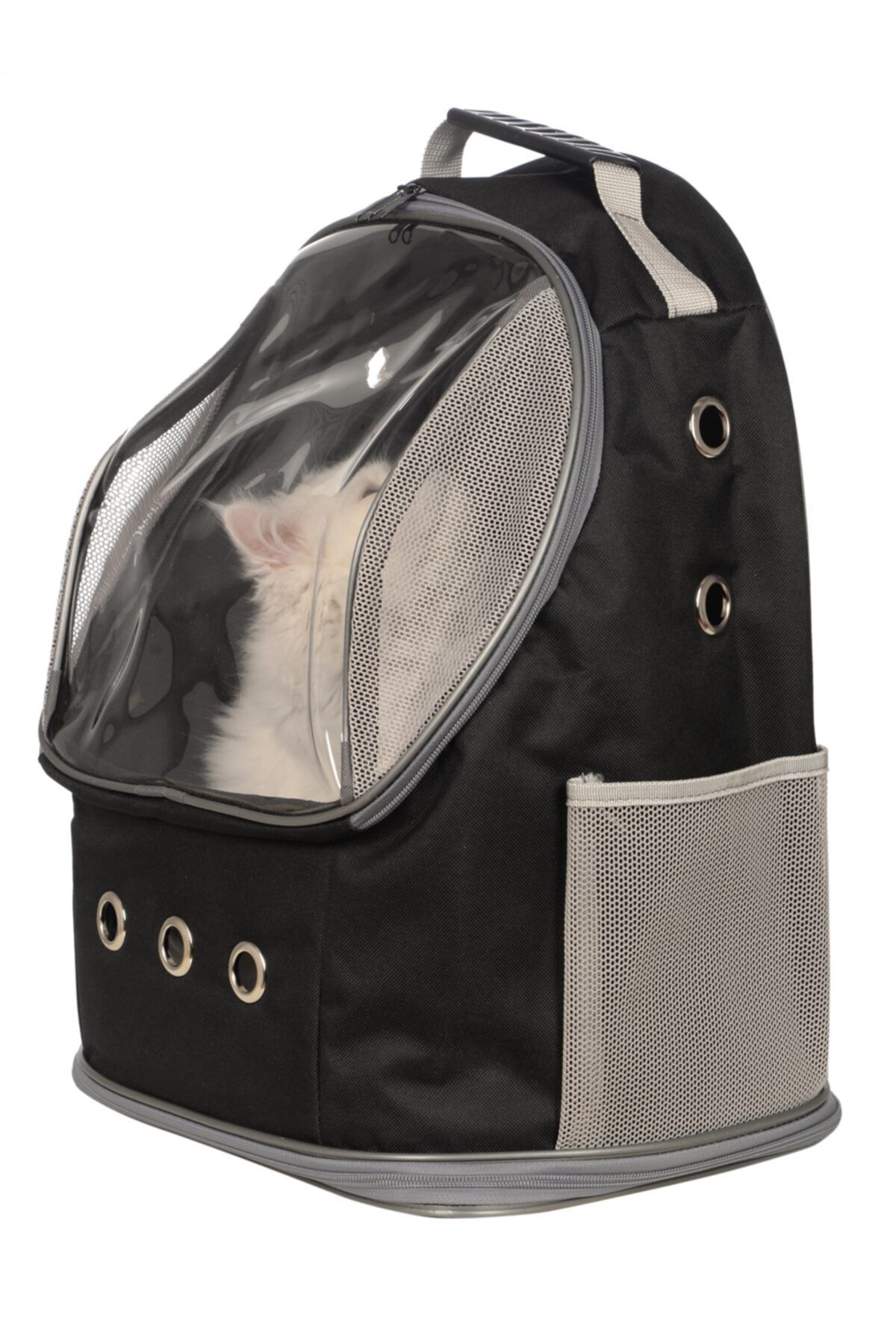 Tropheus çanta Siyah Ufo Kedi Ve Köpek Seyahat Çantası Ön Şeffaf Astronot