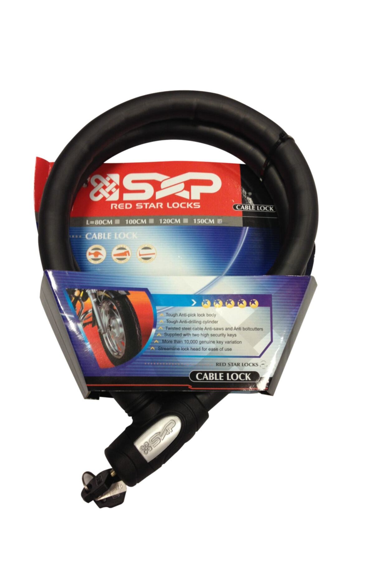 SXP Motorsiklet Halat Kablo Kilit 200 Cm