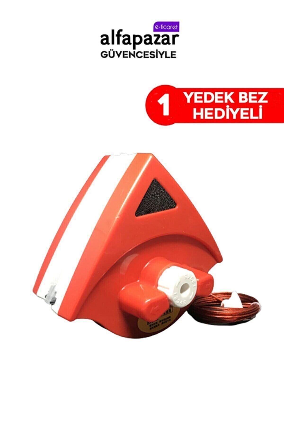alfapazar eticaret Mıknatıslı Çift Cam Ve Pencere Uyumlu Üçgen Model Kademe Ayarlı 3-30 Mm Cam Silme Aparatı