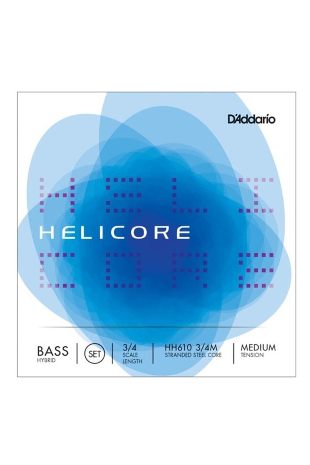 Daddario Daddarıo Hh610 3/4m Kontrabas Tel Seti, Helıcore, Hybrıd, 3/4 S
