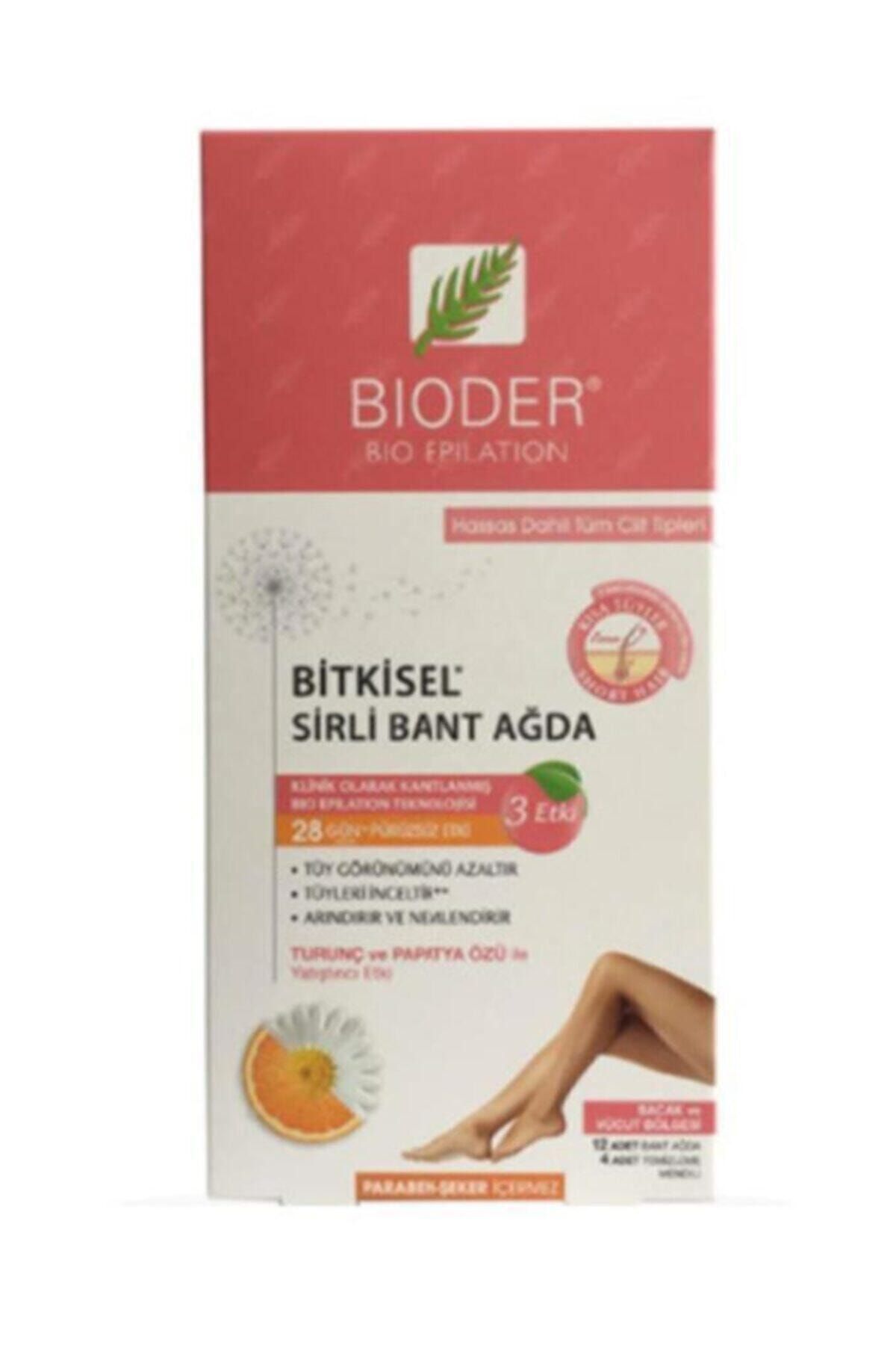 Bioten Tüy Azaltıcı Sirli Ağda Bandı Hassas Cilt 12'li +4 Adet Mendil