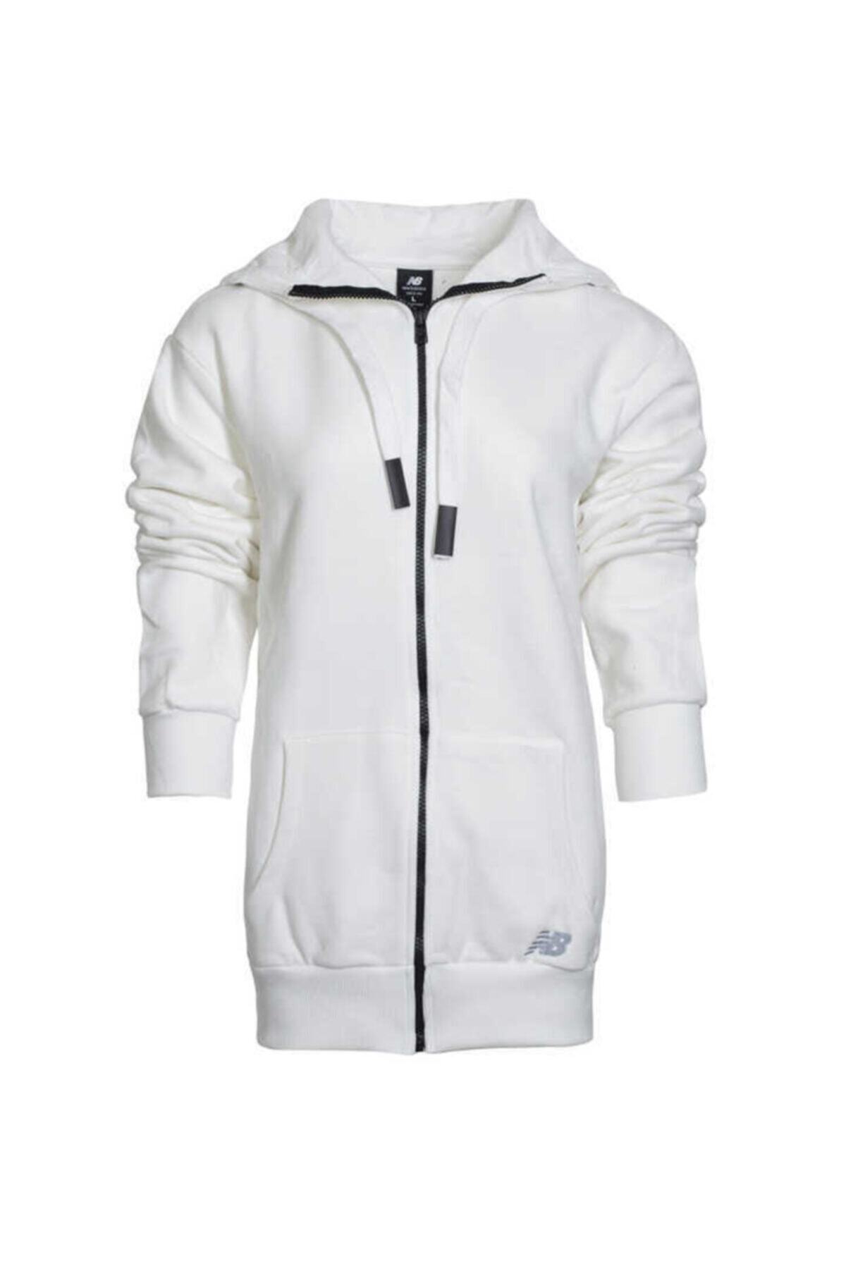 New Balance Lifestyle Beyaz Kadın Kapüşonlu Sweatshirt - Wpj3108-wt