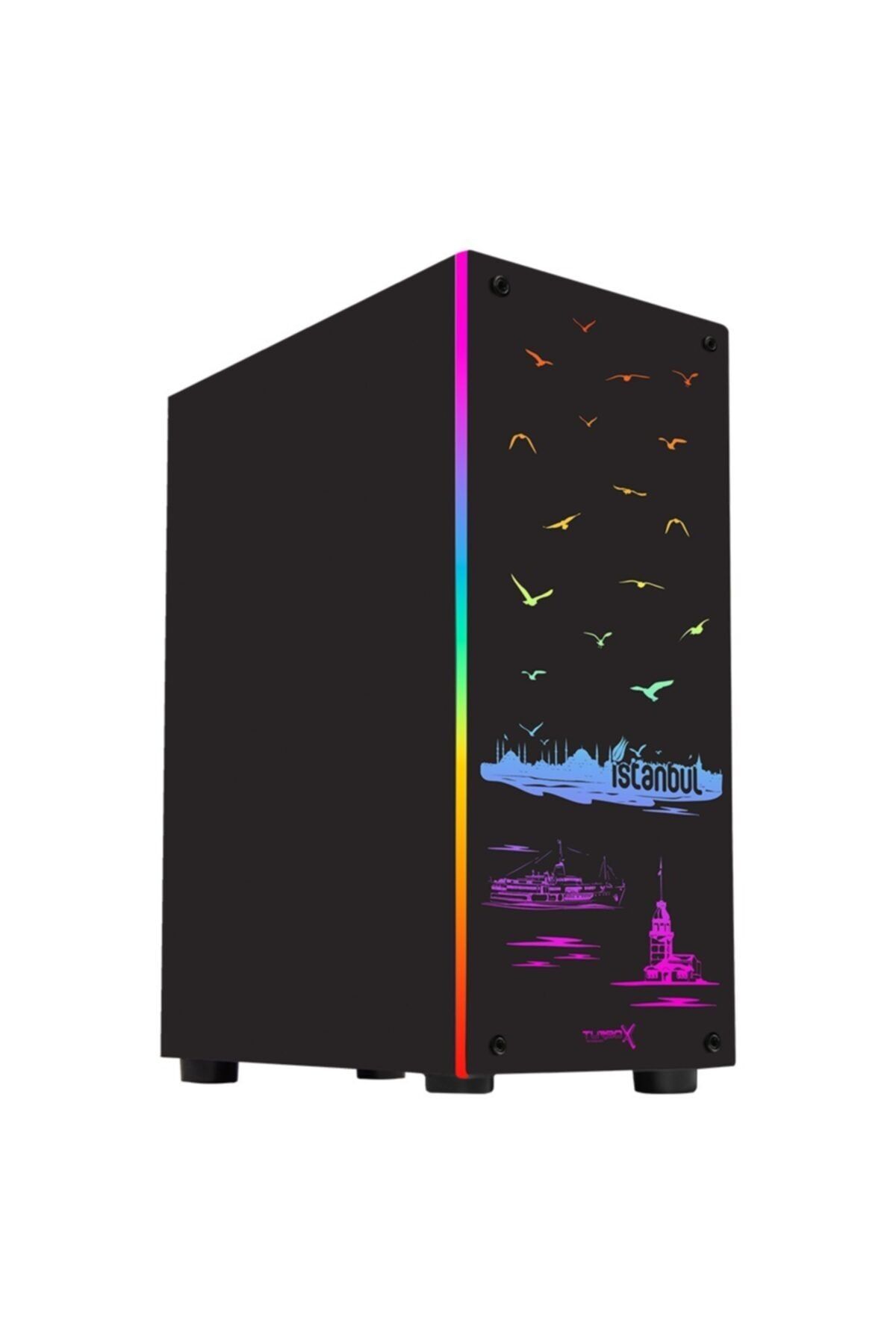 TURBOX Istanbul 1x Rgb Fan Usb 3.0 250w 300w Atx Ön Panel Led Office Kasası