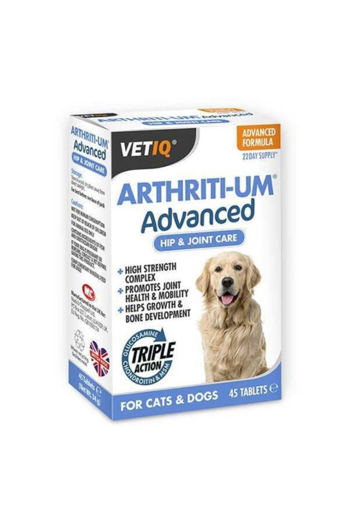 Vetiq Vetıq Arthriti-um Hip-joint Care Köpek Eklem Ve Kemik Sağlığı Destekleyici 45 Tablet