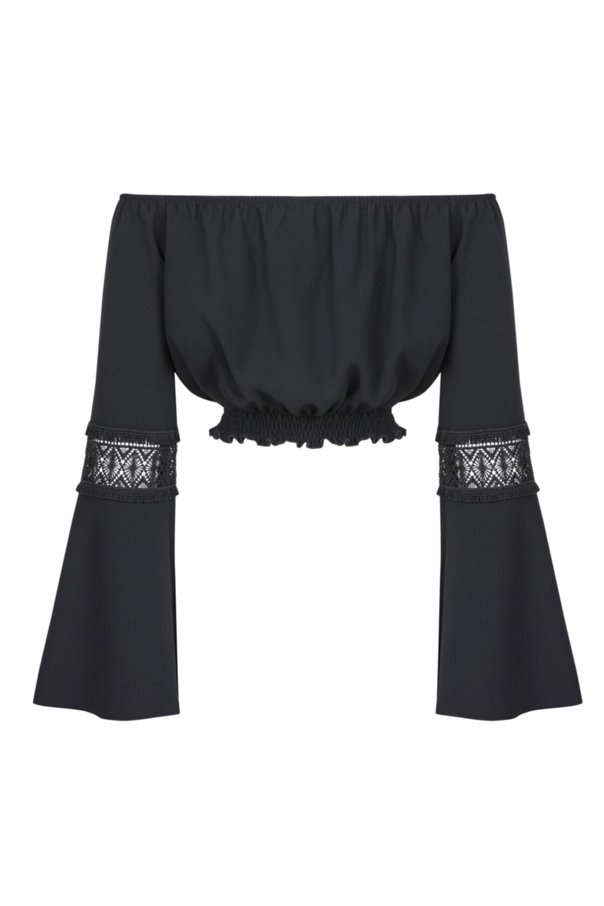 House Of Look Straplez Ispanyol Kol Crop Top