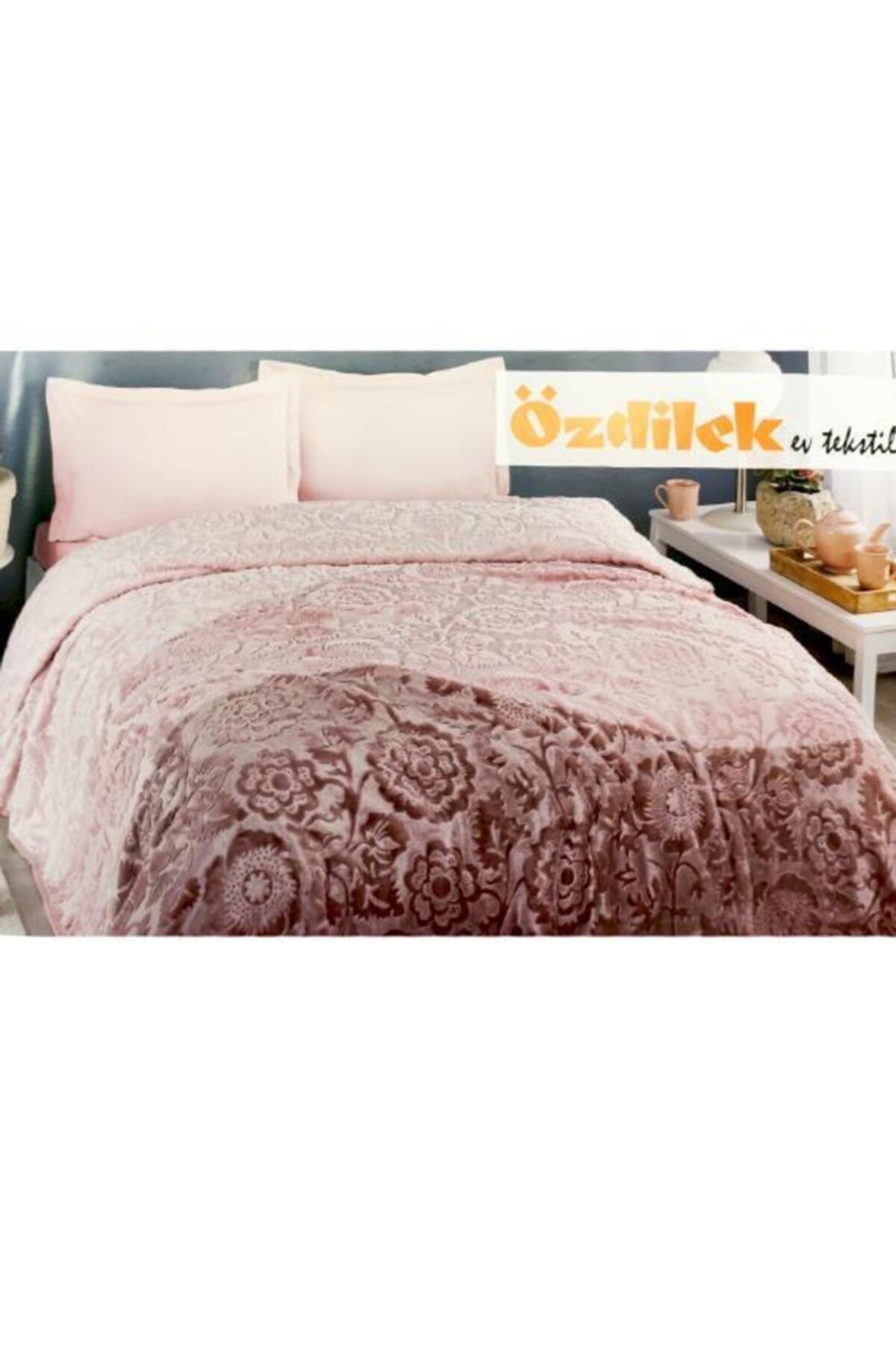 Özdilek Tek Kişilik Battaniye Silver Embos 155x220 Kendinden Desenli