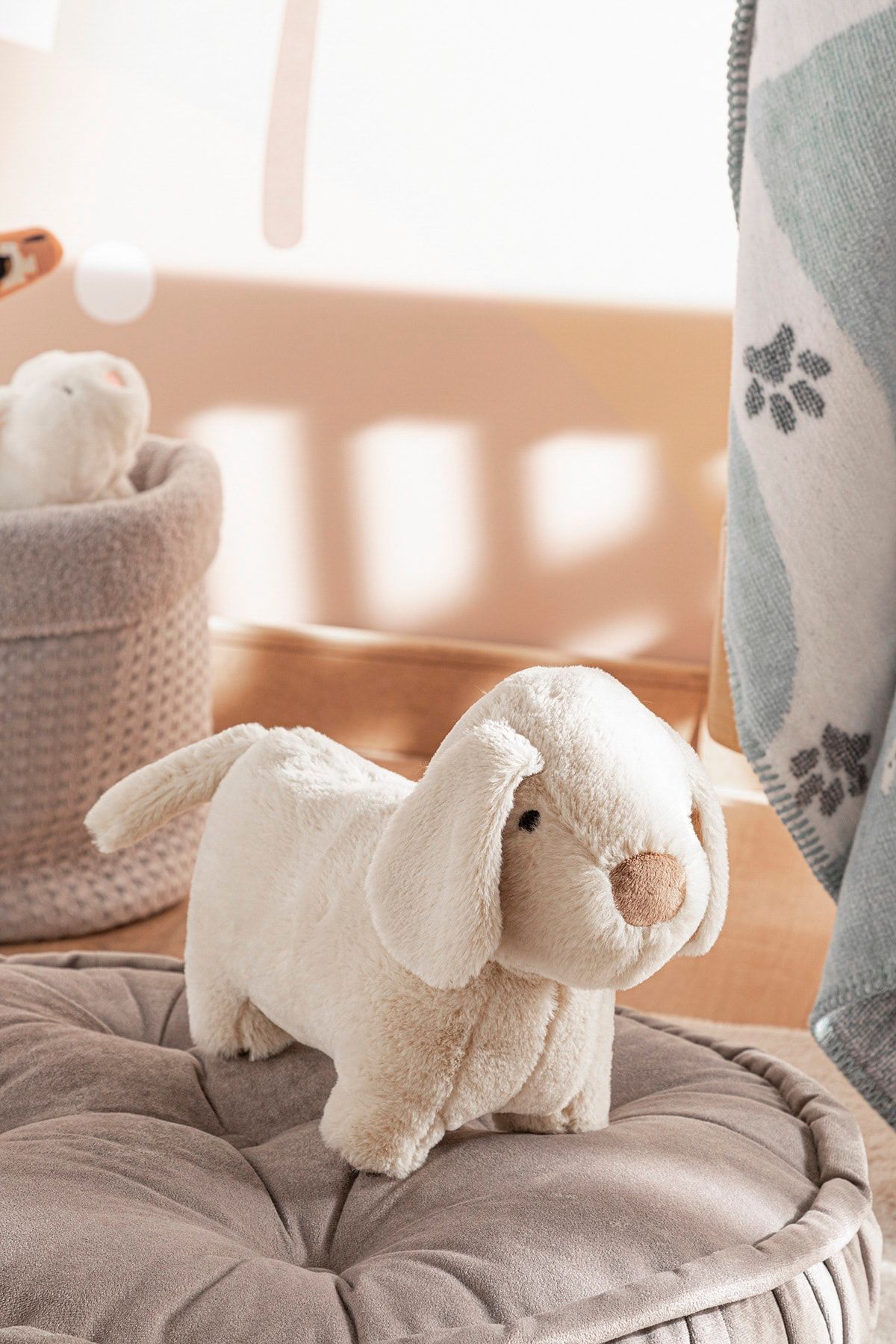 English Home Mini Dog Polyester Dekoratif Yastık 22x31 Cm Bej