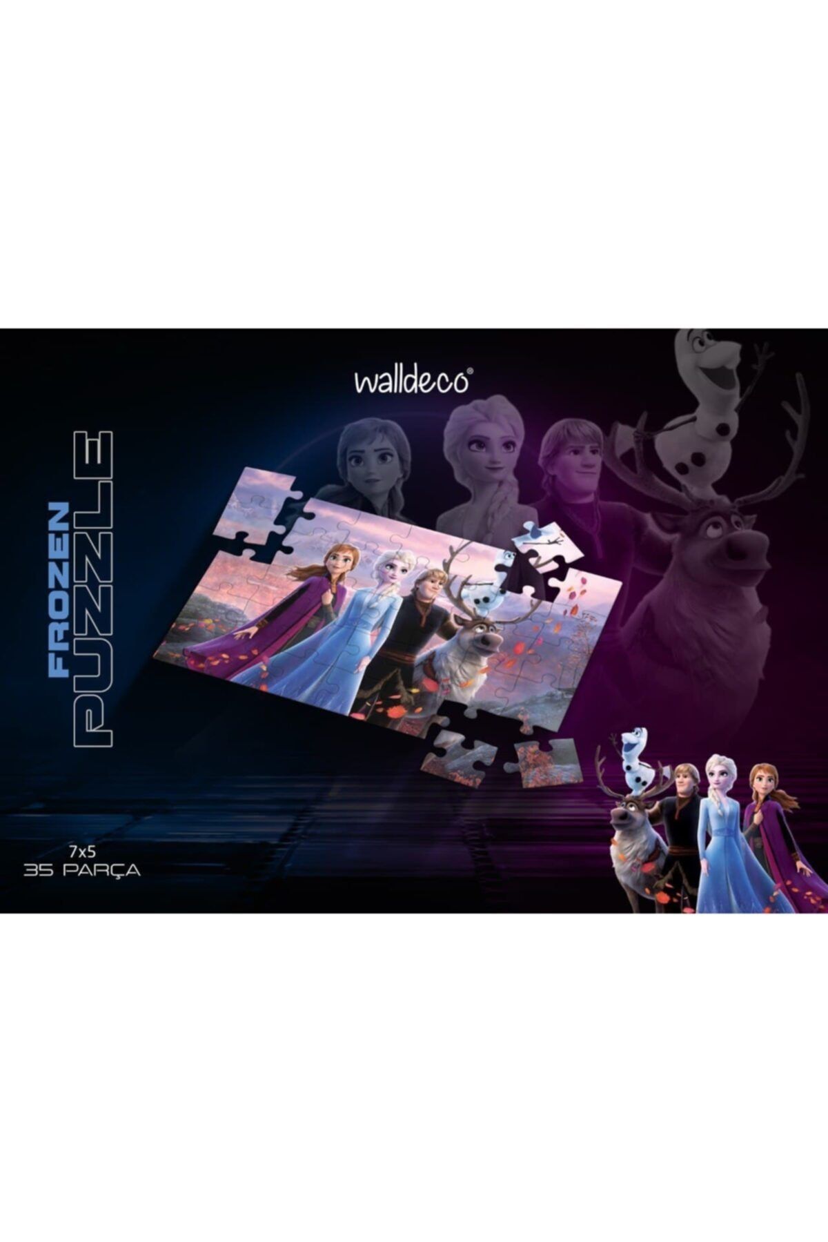 Walldeco Frozen 35 Parça Ahşap Çocuk Puzzle