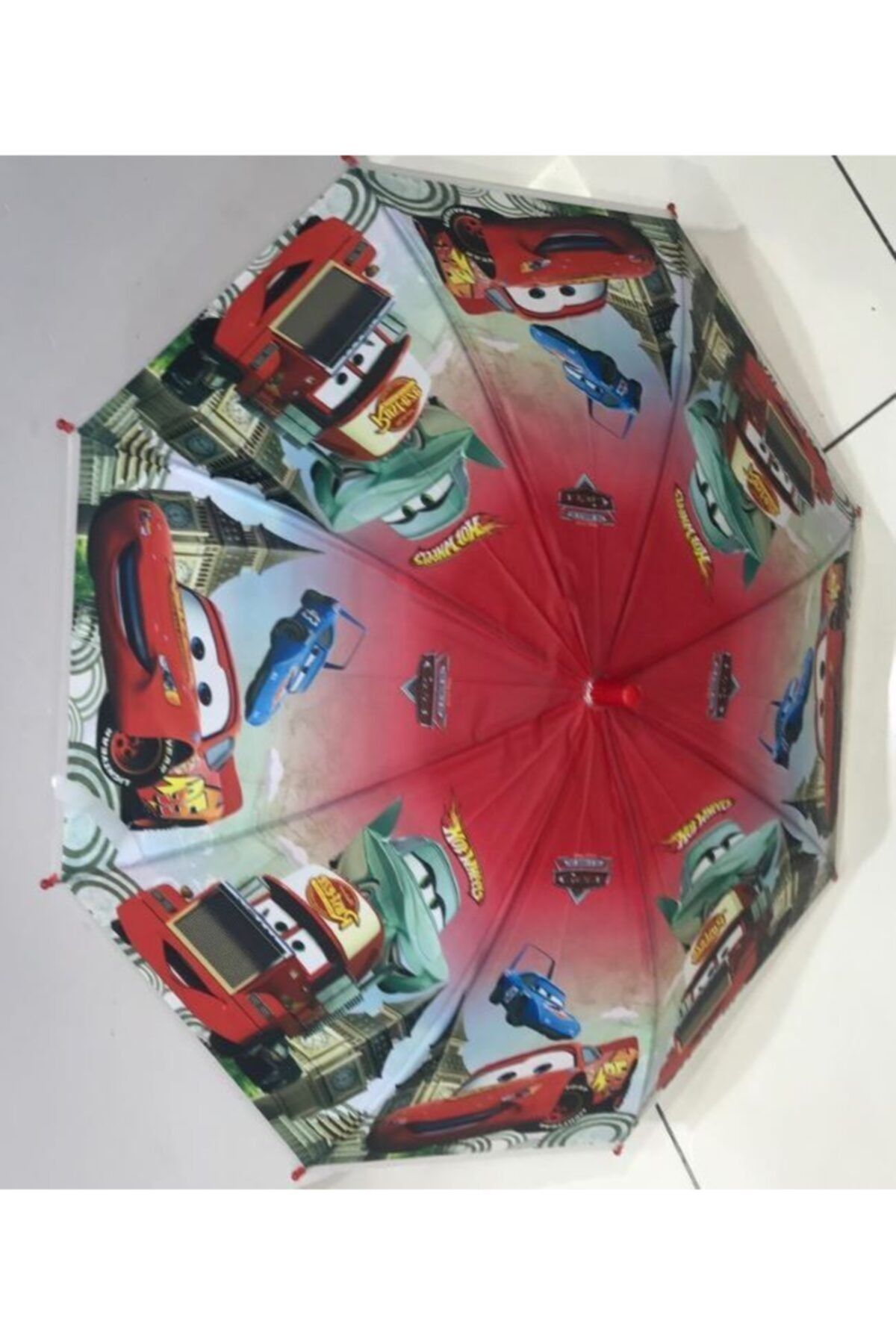 YVZ Cars Şimşek Mcqueen Arabalar Çocuk Şemsiyesi