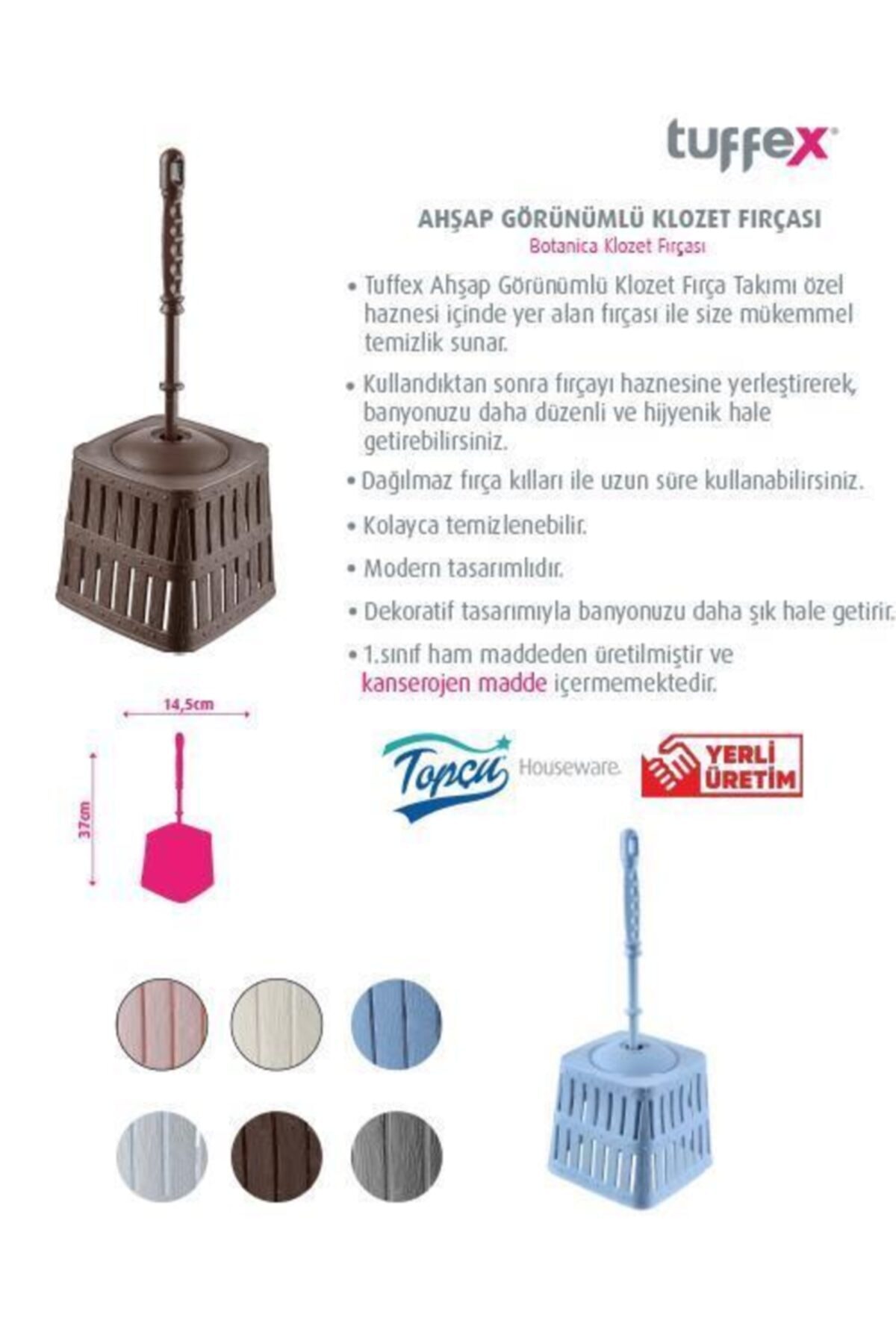 Tuffex Botanica Klozet Fırça-kahve