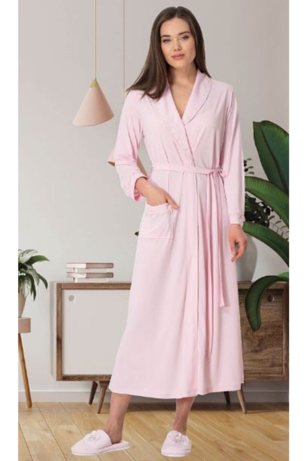 Mecit 5464 Pembe Kadın Sabahlık