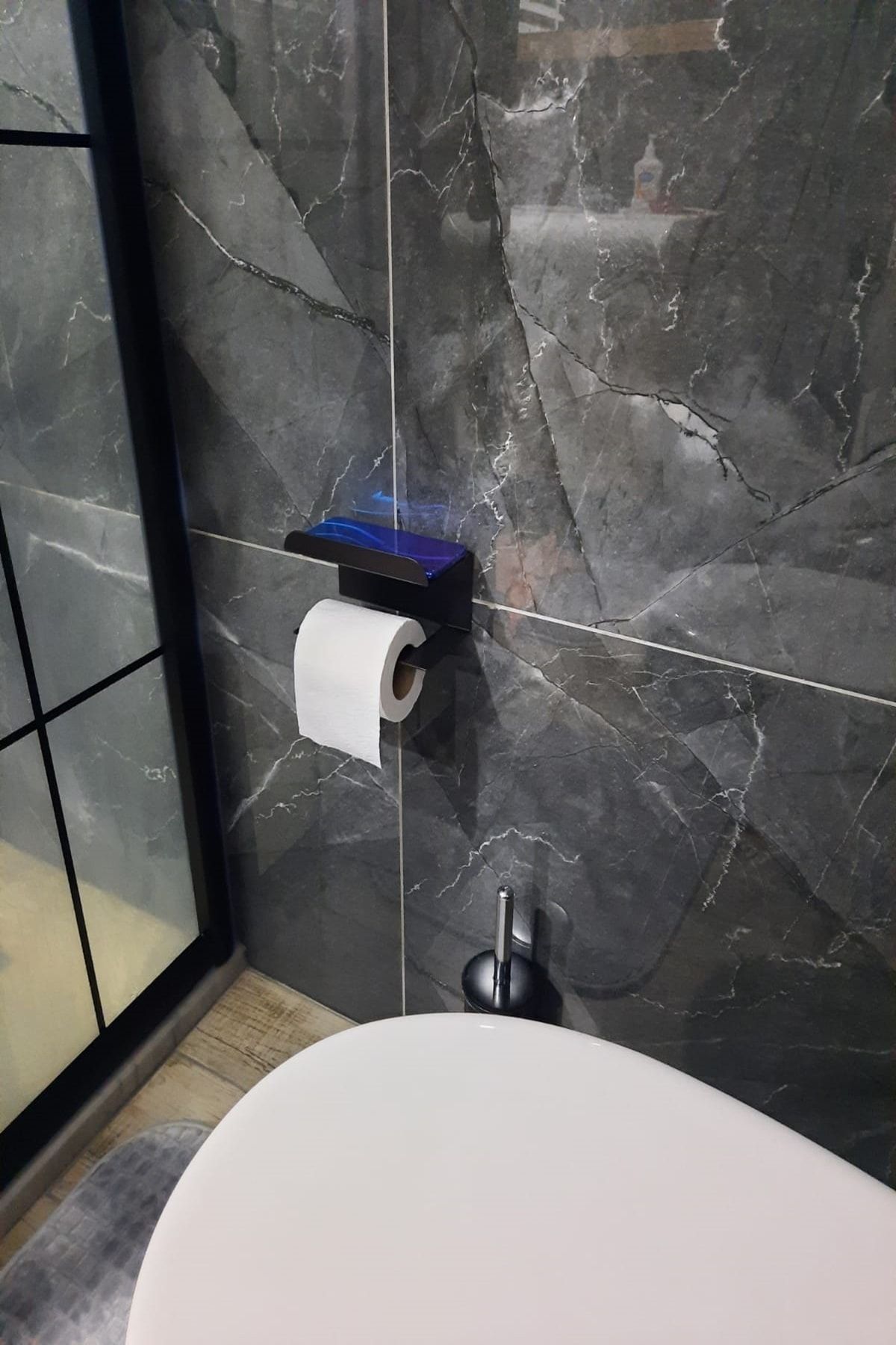 ASDesing Modern Tasarım Telefon Raflı Tuvalet Kağıtlığı