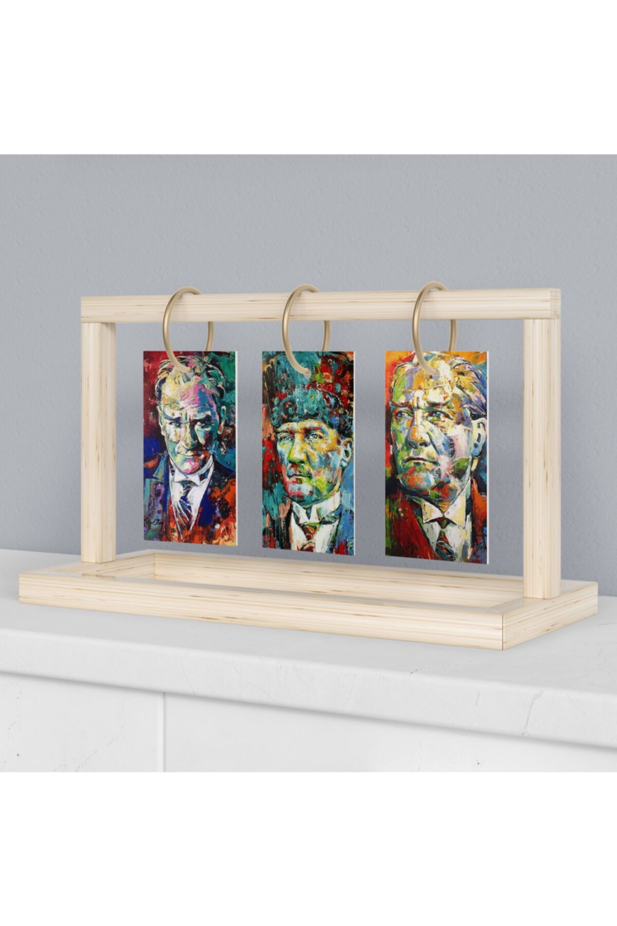 Apeirona | Limitless Art Doğal Ahşap Yeni Nesil Takvim Ve Dekoratif Masa Süsü - Atatürk Temalı