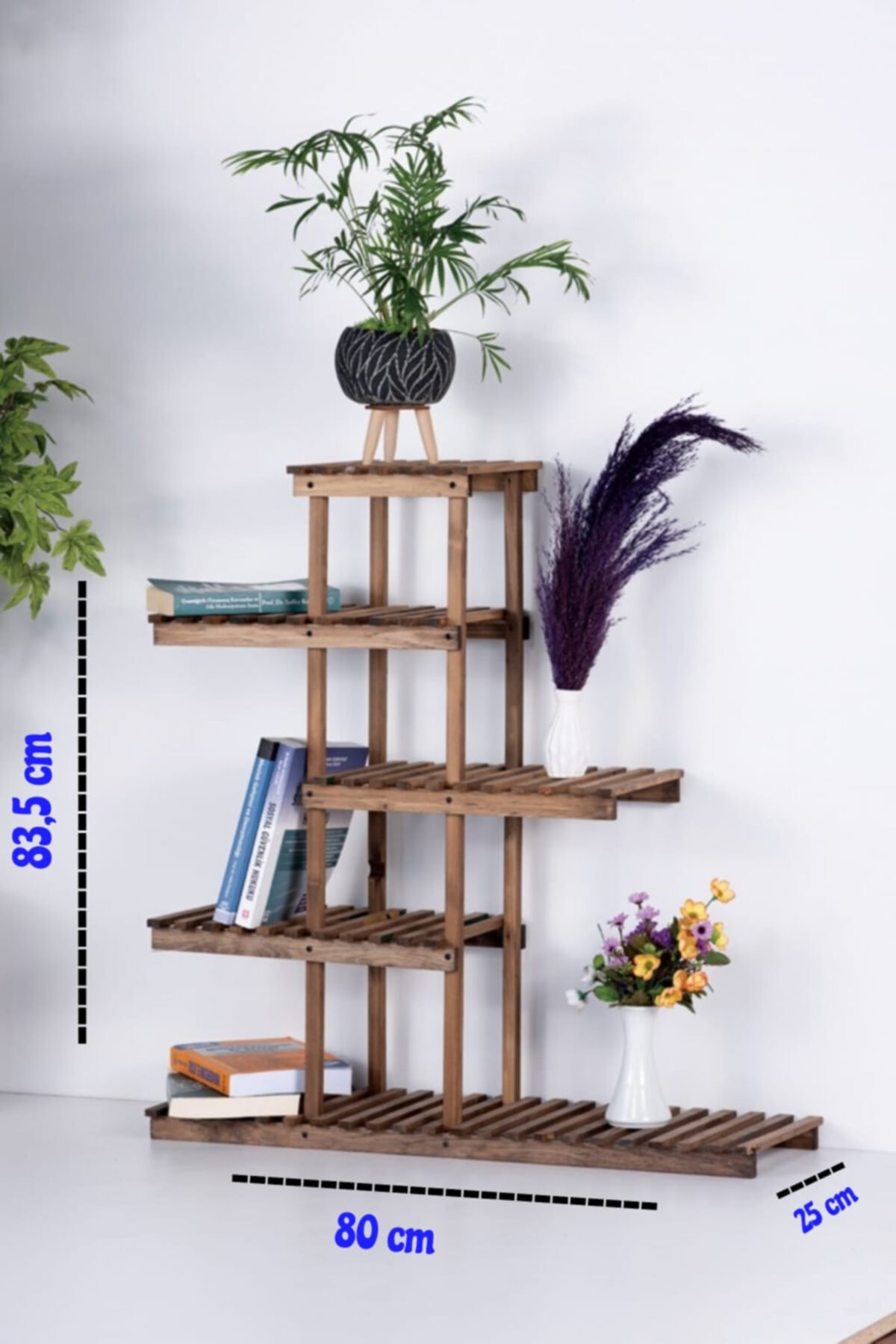 Vip Home Yeni Ev Için Ahşap Saksılık Çiçeklik Standı Ahşap Çiçek Rafı Vda-118