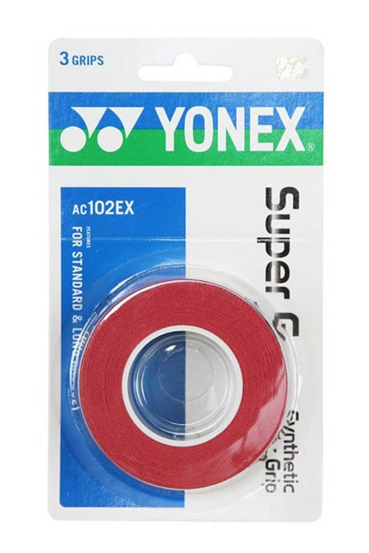 YONEX Ac102-3 Super Grab 3 Lü Kırmızı Overgrip