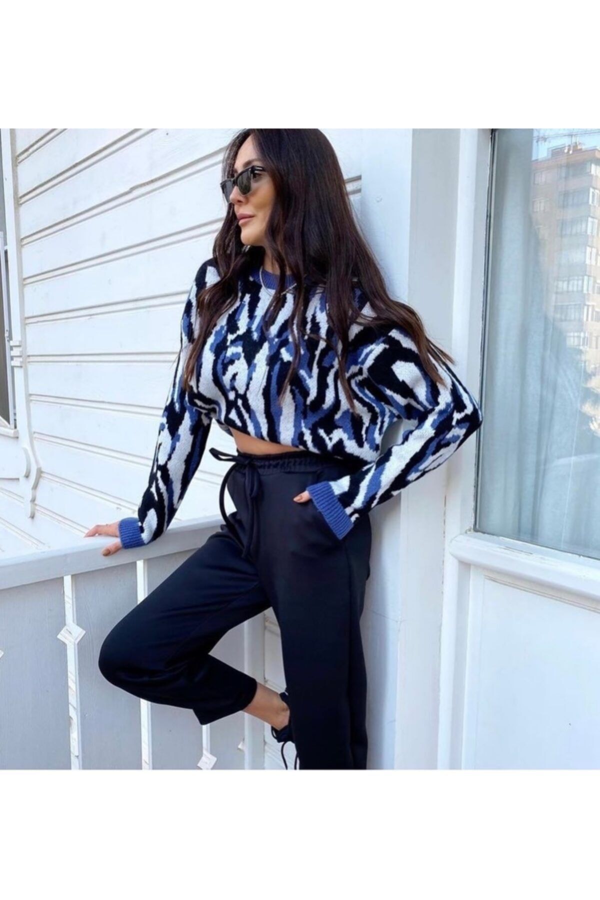 Miyu Accessories Zebra Desen Kazak