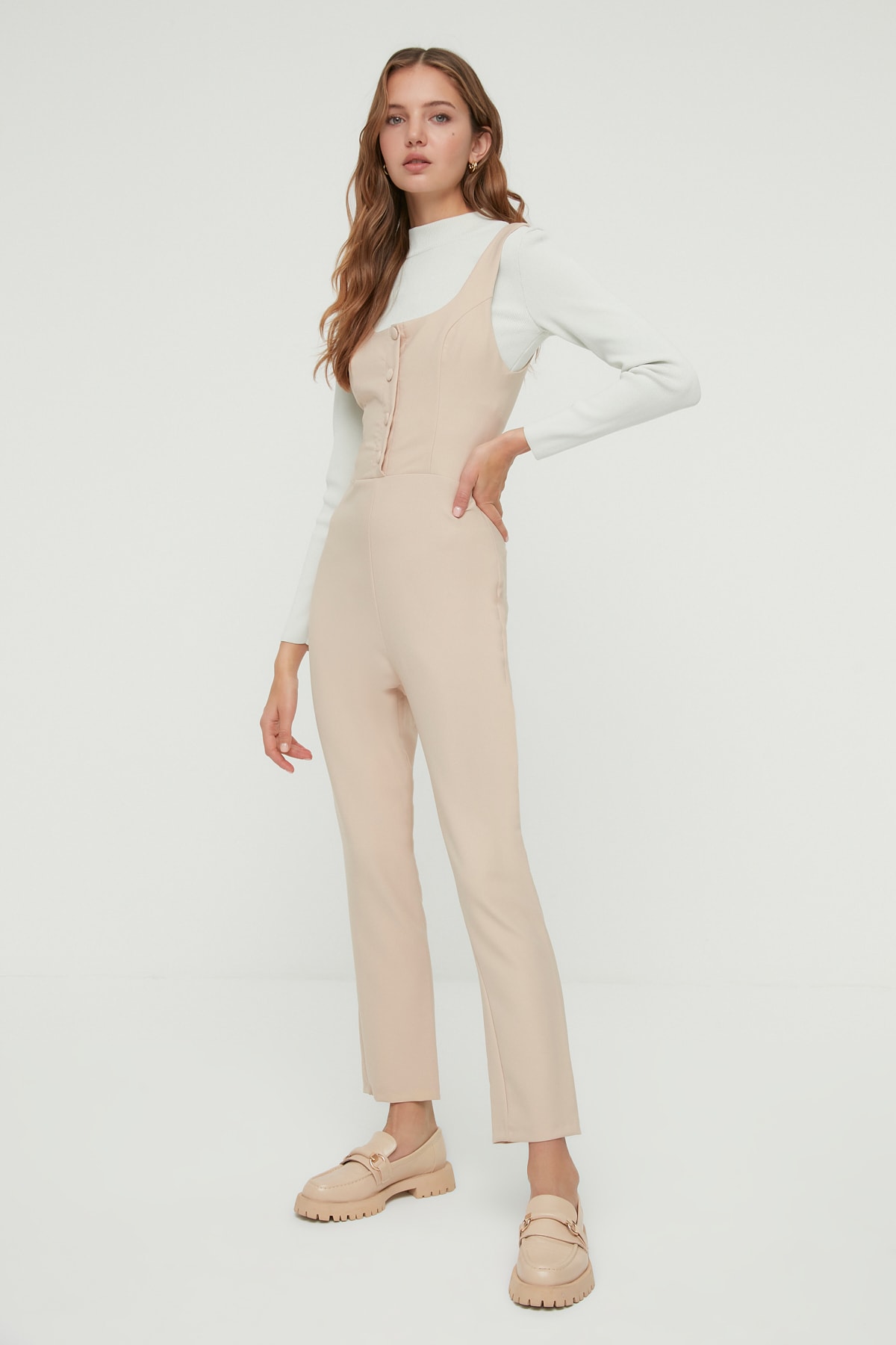 TRENDYOLMİLLA Vizon Jile Tulum TWOAW22TU0286