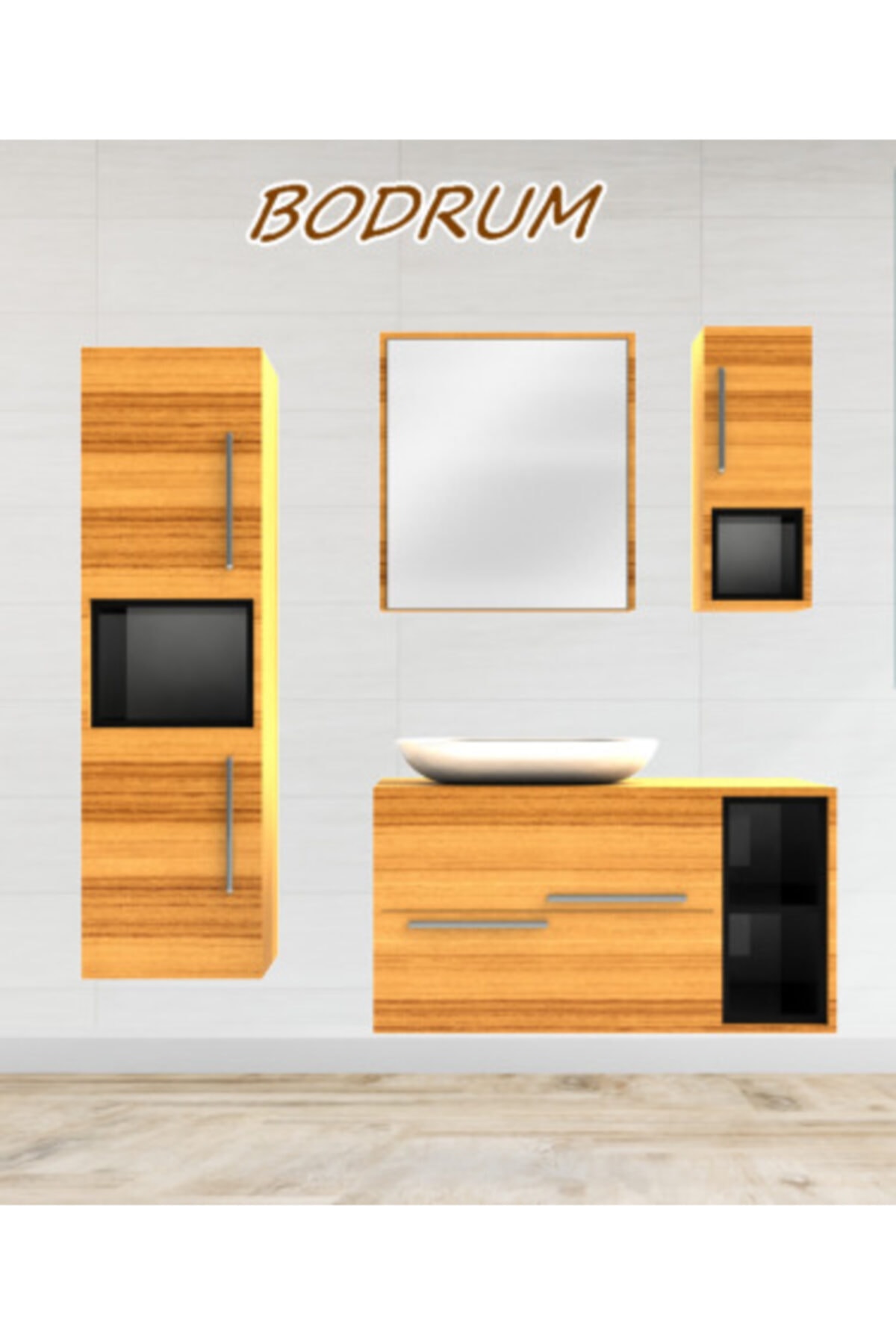 DORA BANYO Dora Bodrum Lux Hilton Banyo Dolabı Tam Set