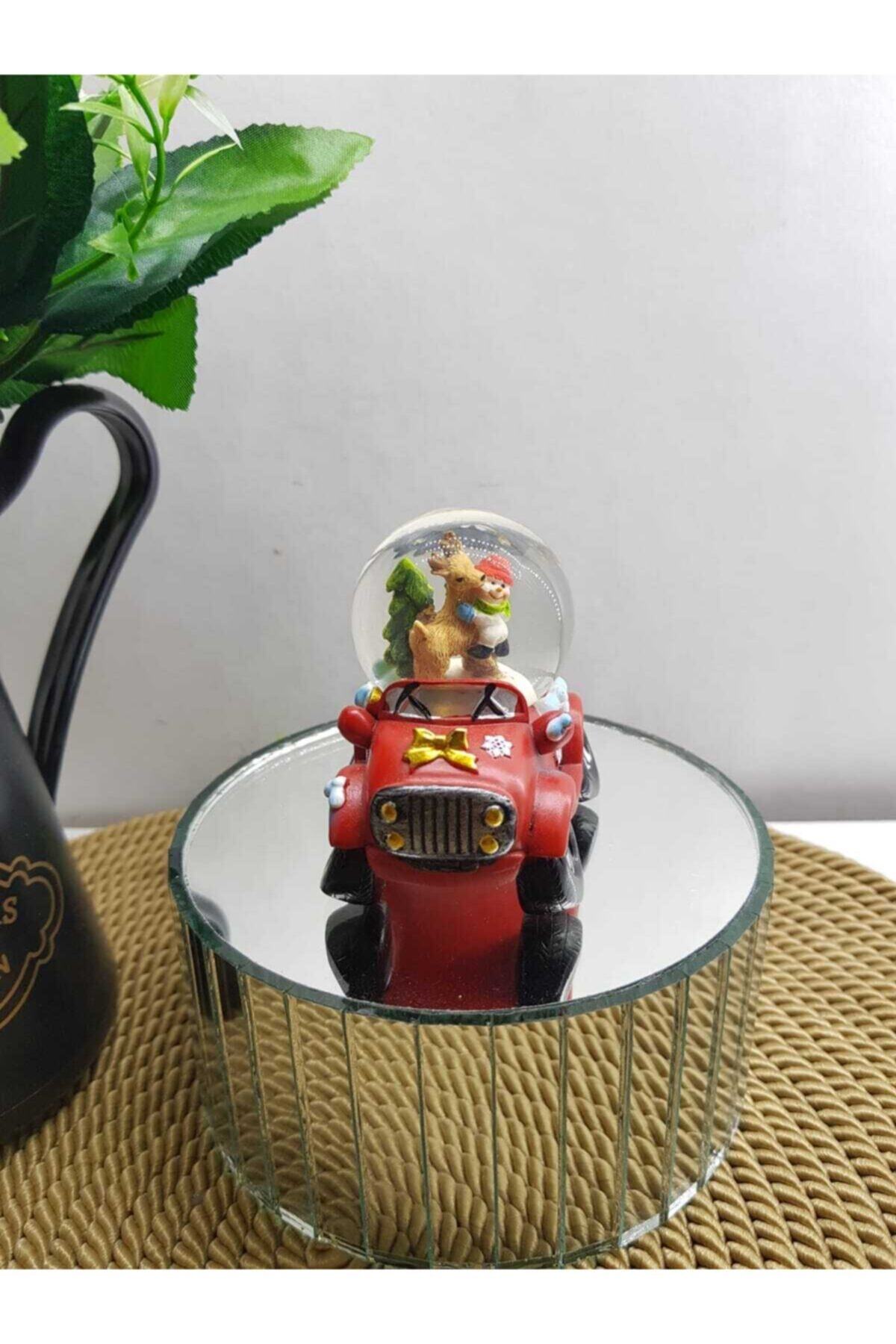 yaman kardeşler Arabalı Yılbaşı Mini Kar Küresi 7.5 X 7.5 Cm
