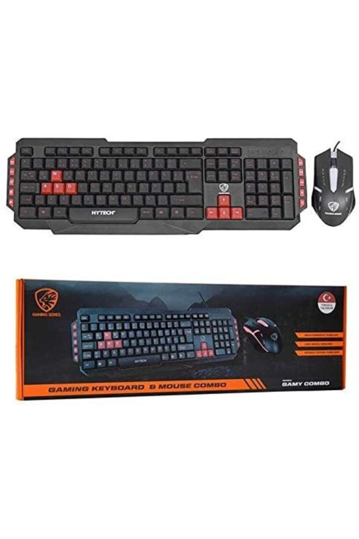 Hytech Hkm-58 Gamy Plus Mavi Tuşlu Q Gaming Oyuncu Klavye Mouse Set