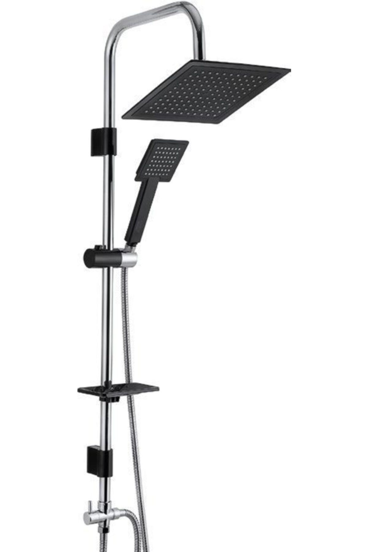Rainy Piano Black Tall Sistem Duş Seti