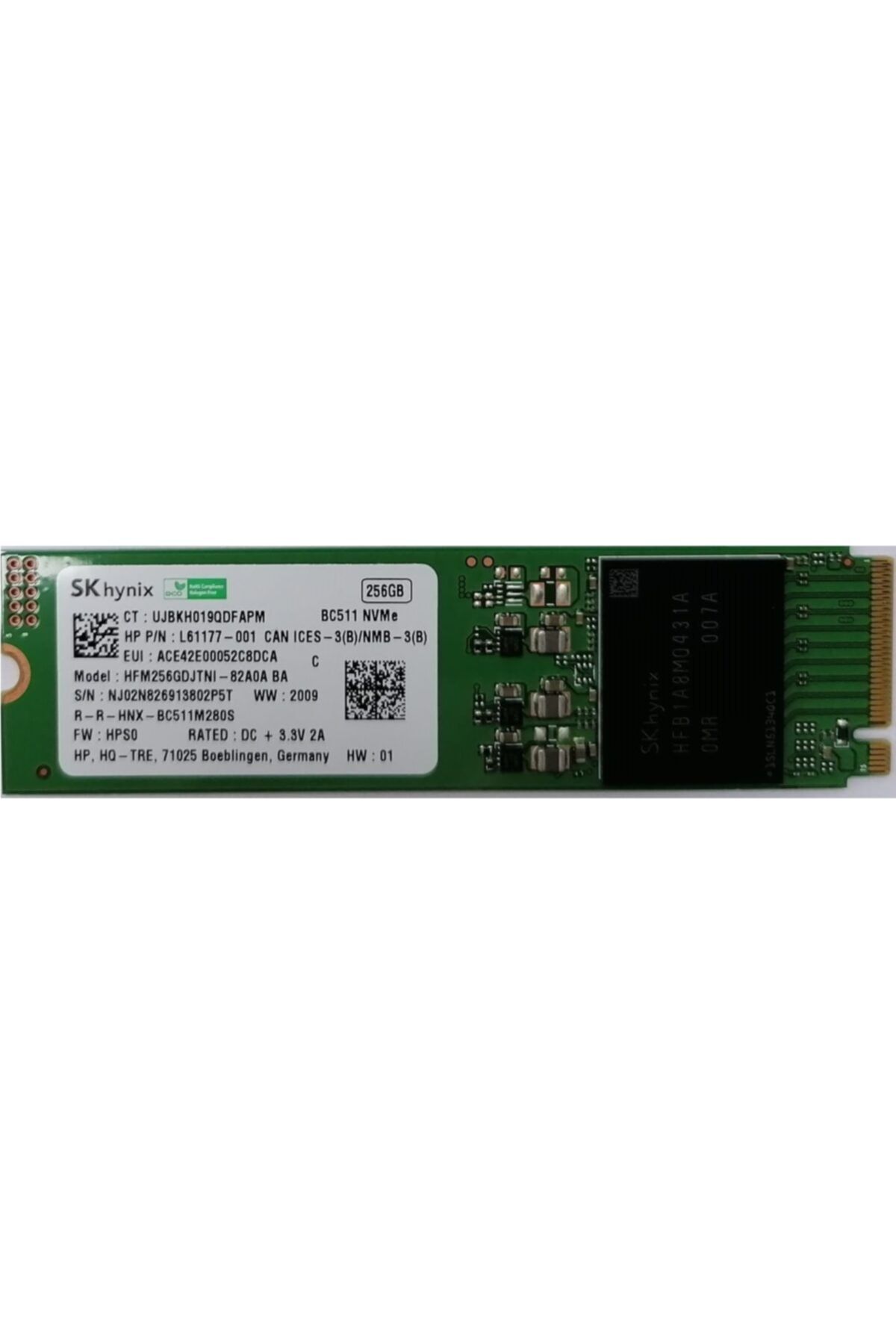 SKHYNİX 256gb Hfm256gdjtnı-82a0a Nvme Pcıe M2 Ssd Harddısk