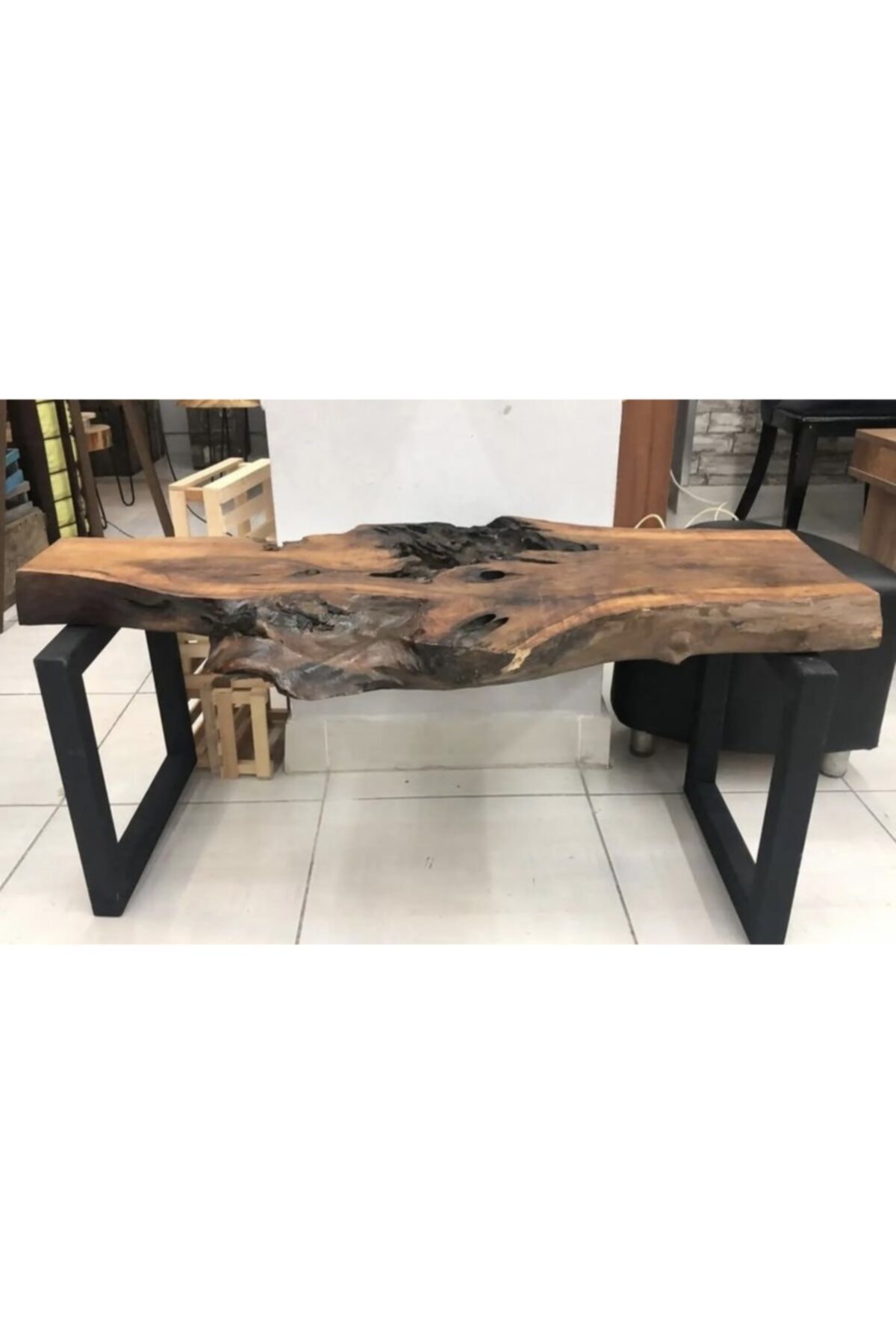 Woodec Home Shop Ceviz Ağacı Doğal Orta Sehpa