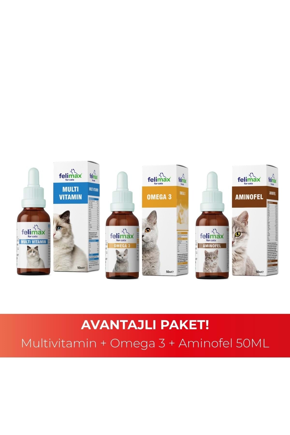 Dr. Nature's Drnatures Felimax Multivitamin + Omega 3 + Aminofel 50 Ml