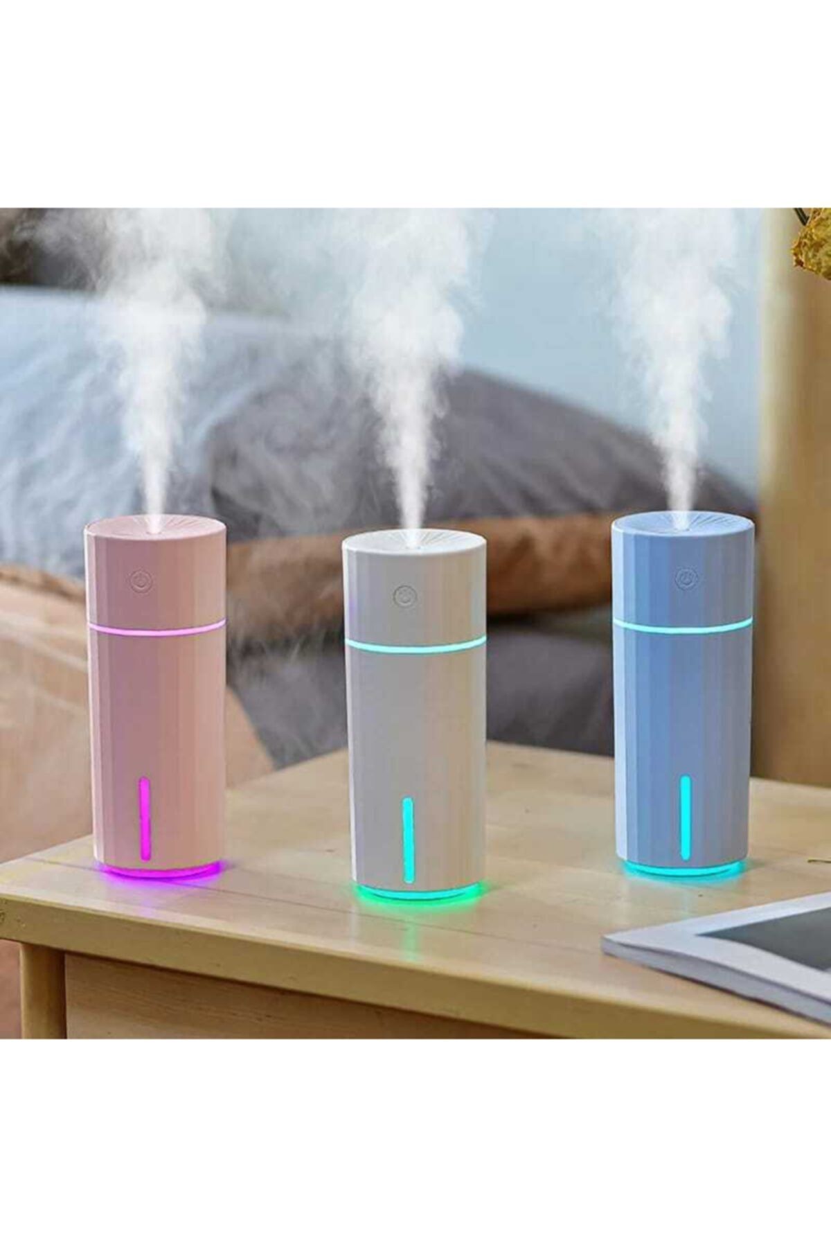 XTRIKE ME Humidifier Led Işıklı Aromaterapi Hava Nemlendirici Buhar Makinesi Mavi 200 Ml