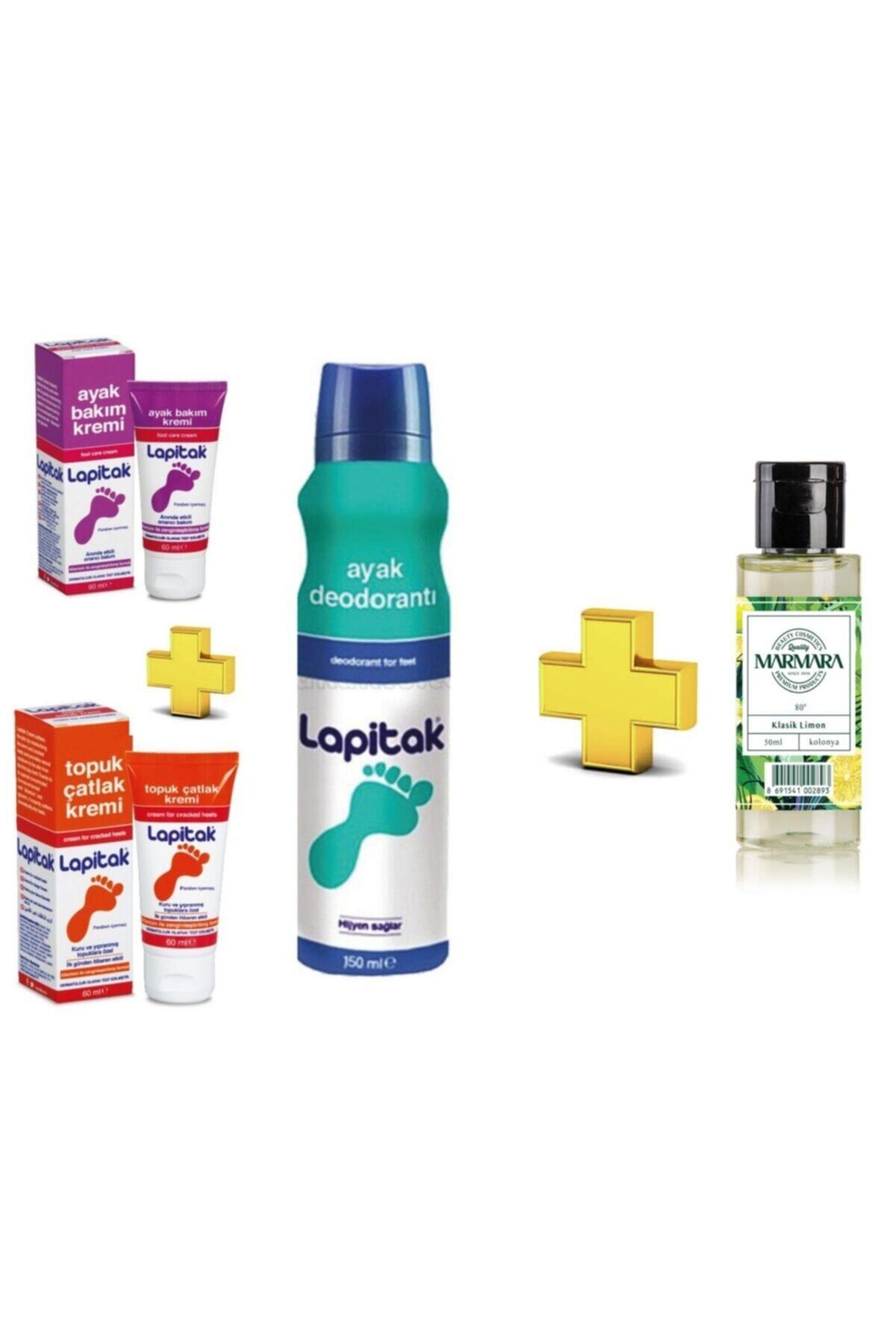 Lapitak Ayak Bakım Topuk Çatlak Ayak Deodorantı 150 ml 50 ml Marmara Limon Kolonyası