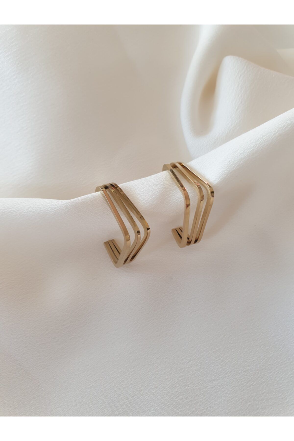 HERCY Gold Kare Çelik Küpe