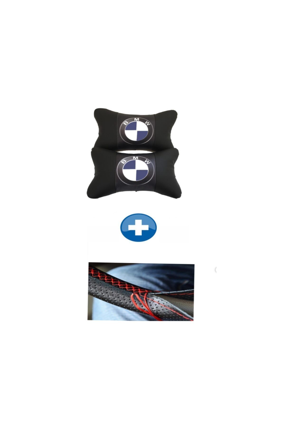 AYAZGURUP Bmw X6 Dikmeli Direksiyon Kılıfı + 2 Li (ultra Lüx) Ortopedik Boyun Yastığı