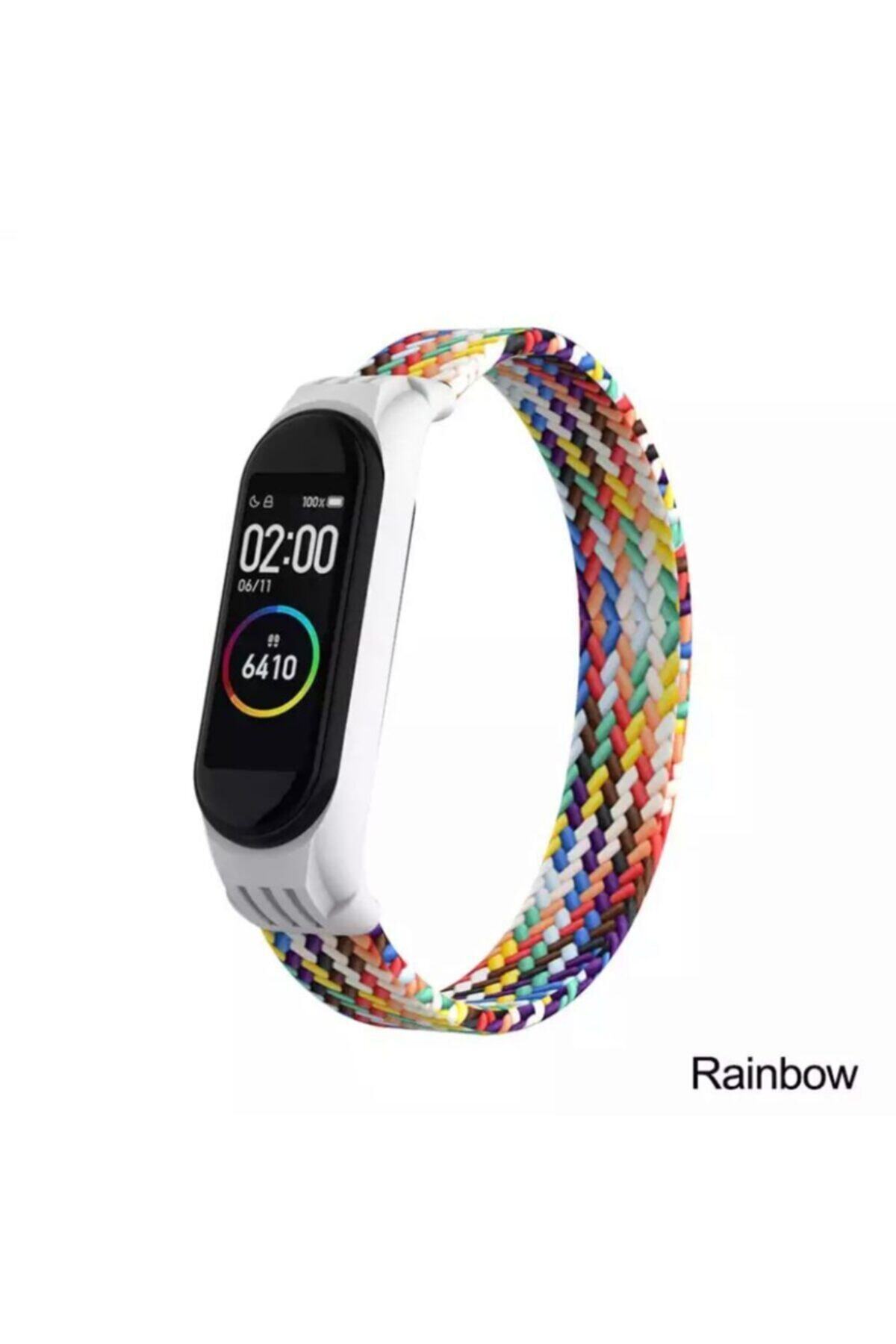 Mislina Xiaomi Mi Band 3 4 5 Örgü Solo Loop Tme Kordon Small (ince Bilek)